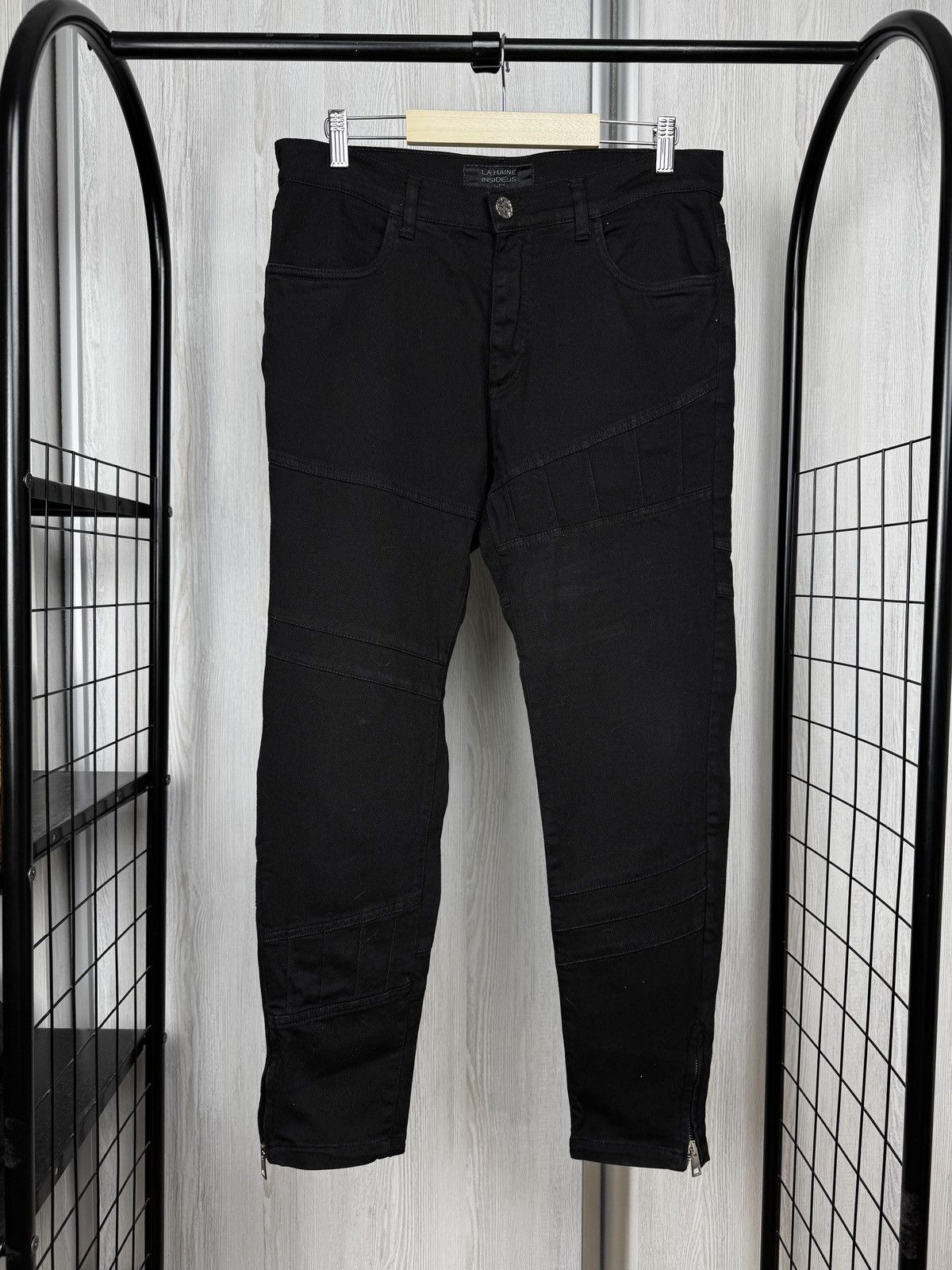 La Haine Inside Us La Haine Inside Us LH black zipper skinny biker jeans Size US 31 - 1 Thumbnail