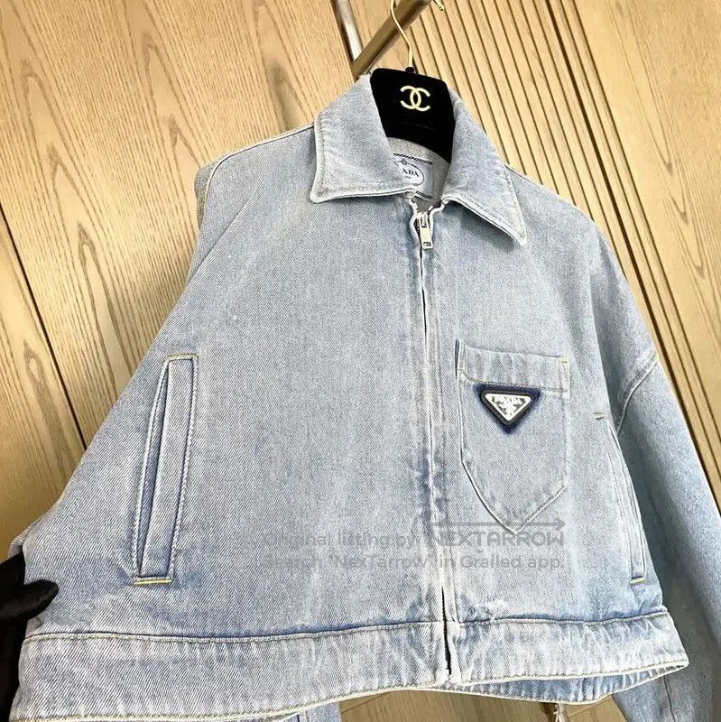 Prada Prada Blue Denim Women’s Cropped Jacket. Size S / US 4 / IT 40 - 5 Thumbnail