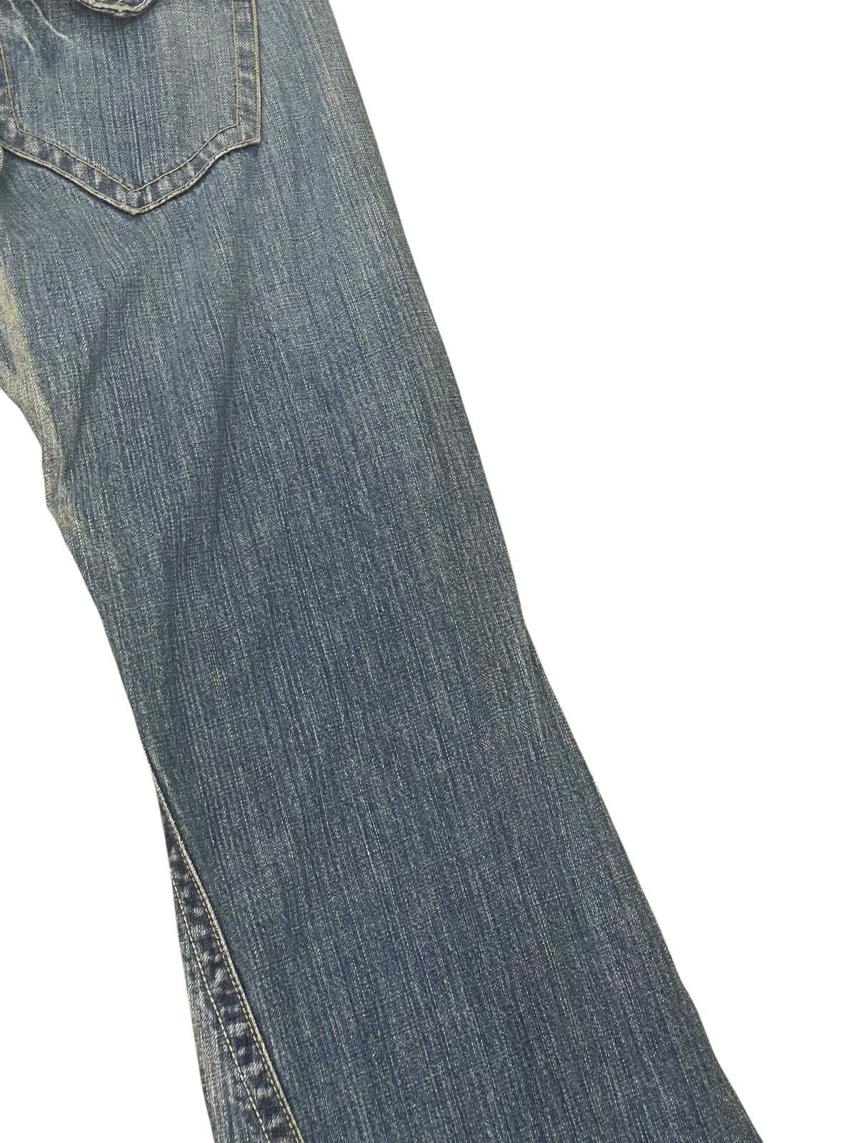 Japanese Brand Flare Jeans Rush Hour Distress Denim Boot Cut 2🟦2 Size US 35 - 17 Thumbnail