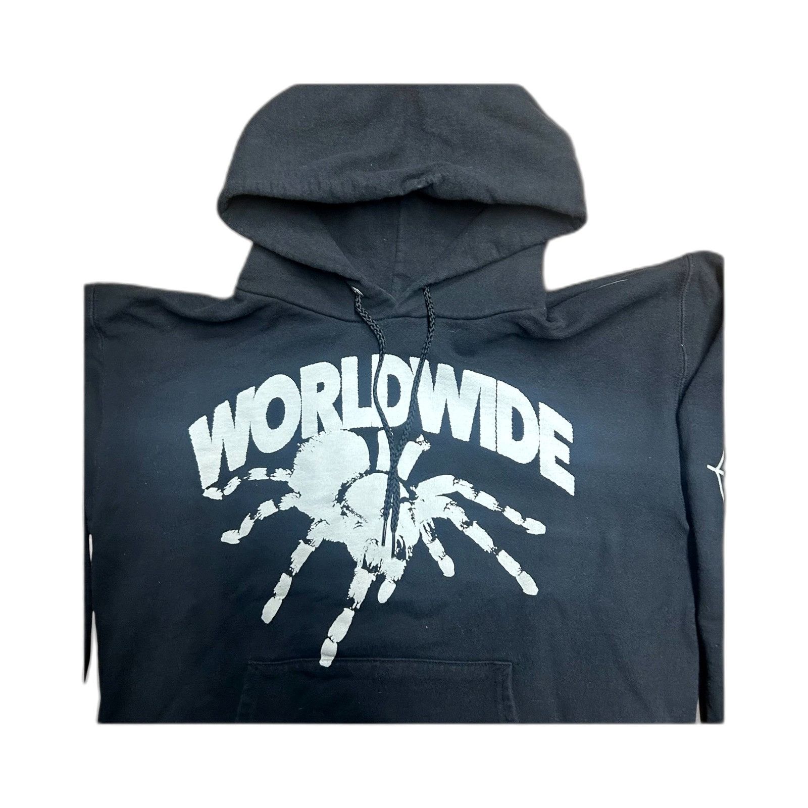 Vintage Spider Worldwide Santea Black Hoodie Men's Size Medium Size US M / EU 48-50 / 2 - 2 Thumbnail