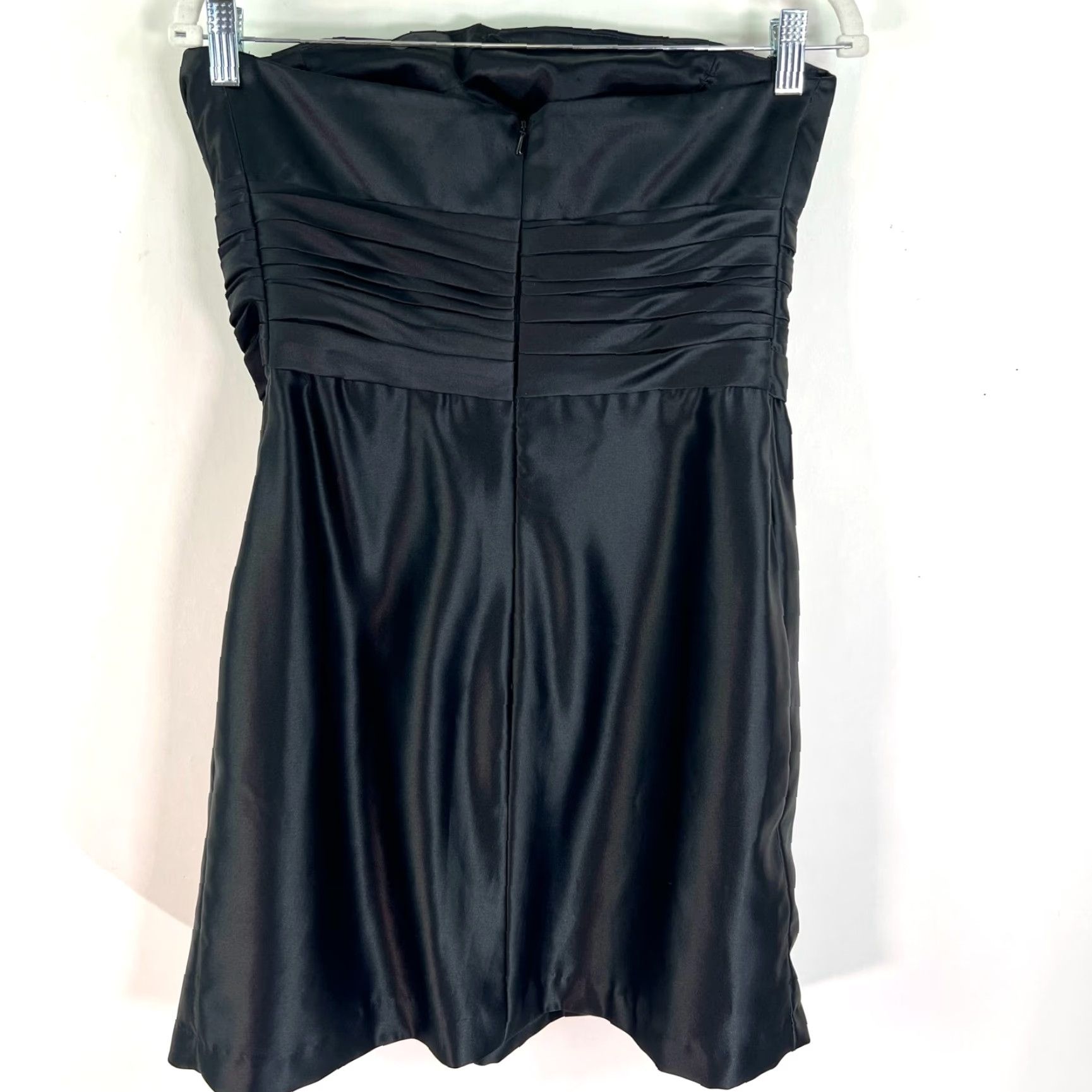 Vintage Bill Levkoff Dress Women Size 20 Black Sleeveless Halter Satin Zipper Party Bridesmaid Cocktail Sexy Mini Womens Size 3XL / US 20-22 - 5 Thumbnail