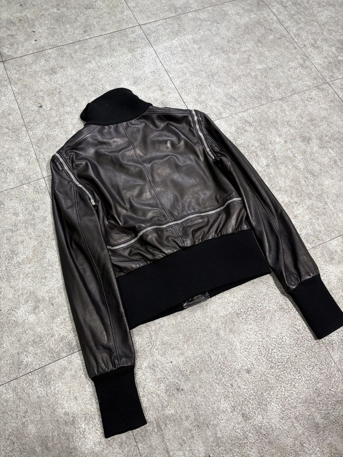 Dolce & Gabbana Dolce & gabbana Multi-Zip Convertible Leather Bomber Jacket Size S / US 4 / IT 40 - 8 Thumbnail