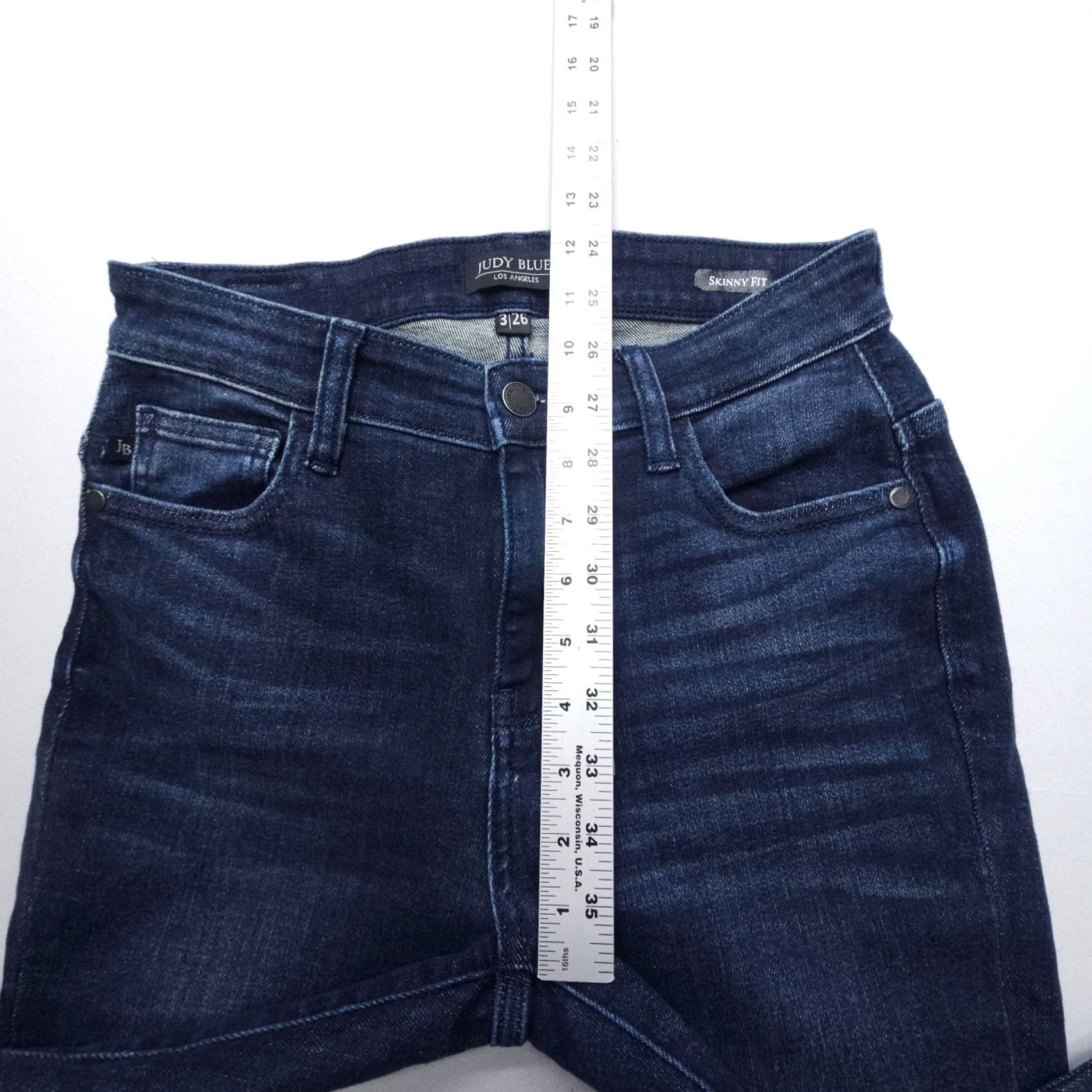 Vintage Judy Blue Skinny Jeans Womens 26 Dark Wash Denim High Rise Stretch 5-Pocket City American Modern Size 26" / US 2 / IT 38 - 6 Thumbnail