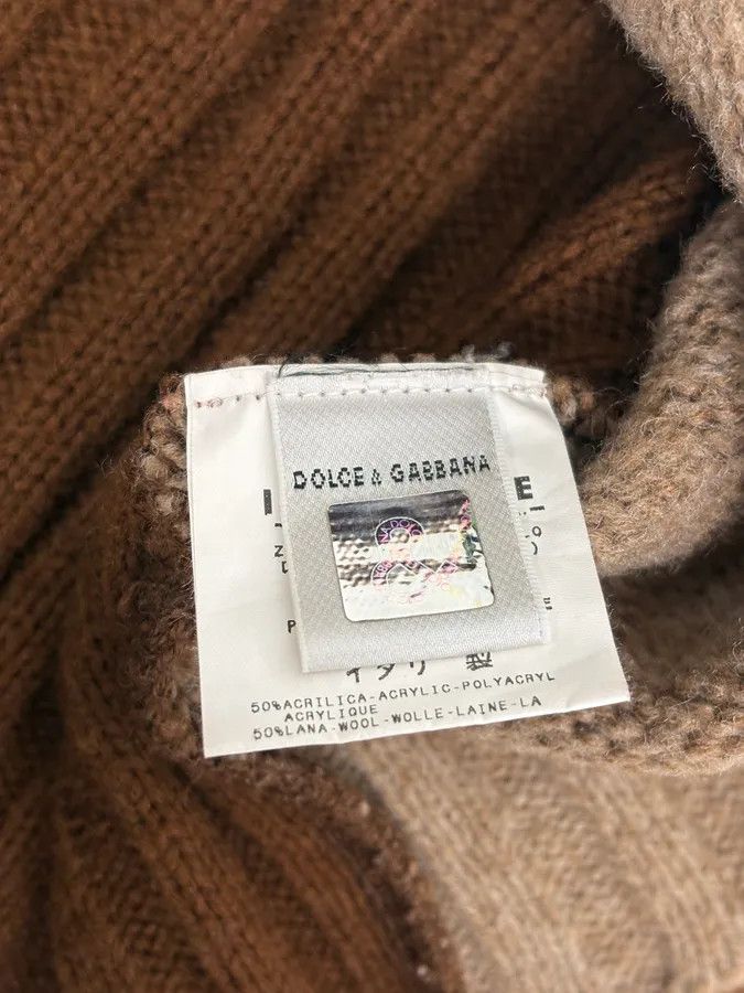 Dolce & Gabbana 2000s Dolce & Gabbana Brown Wool & Grey Sweater Size US S / EU 44-46 / 1 - 9 Thumbnail
