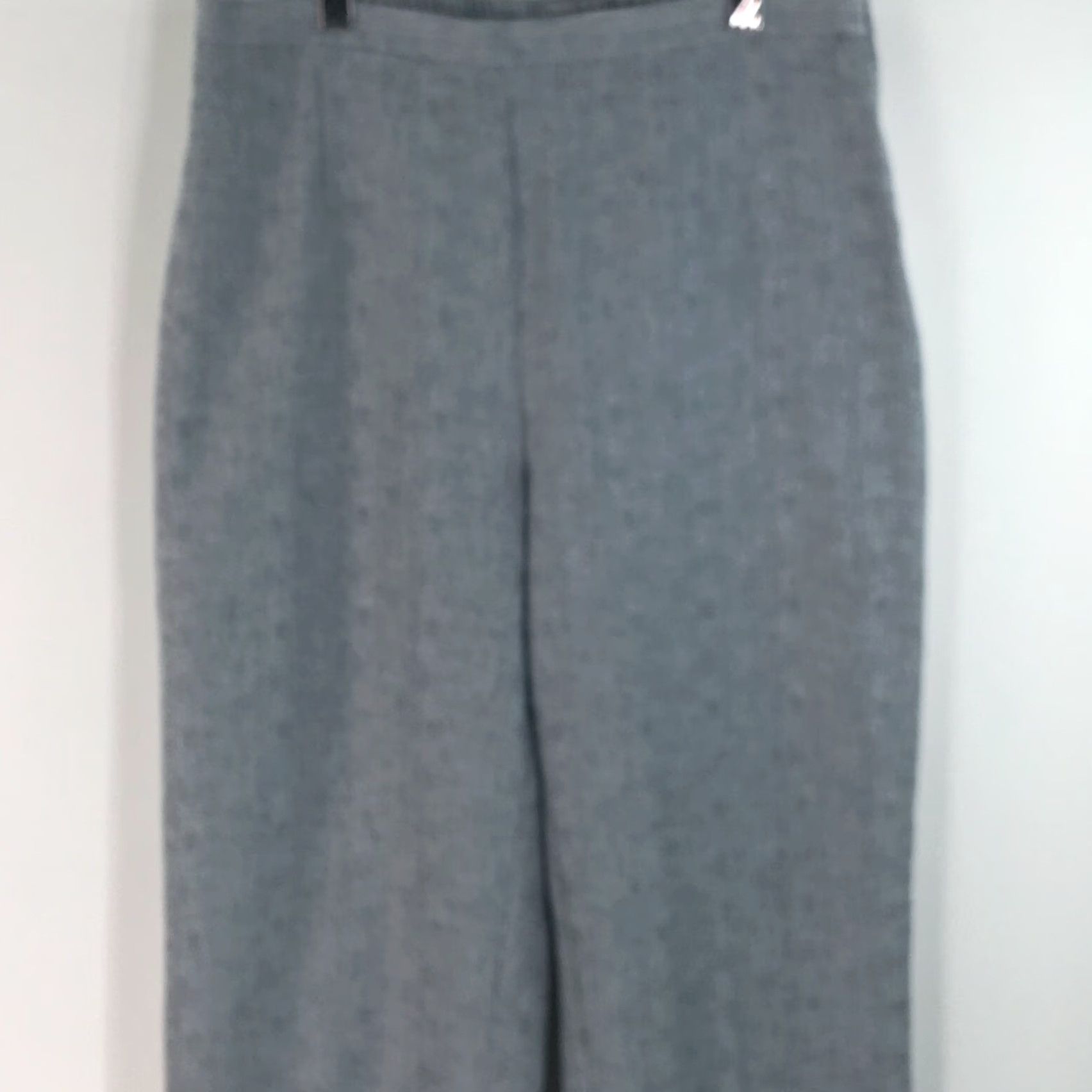Vintage Vintage Womens Dress Pants Gray 14 Elastic Waist Flat Front Regular Fit 100% Polyester Casual Size 24" / US 00 / IT 34 - 3 Thumbnail