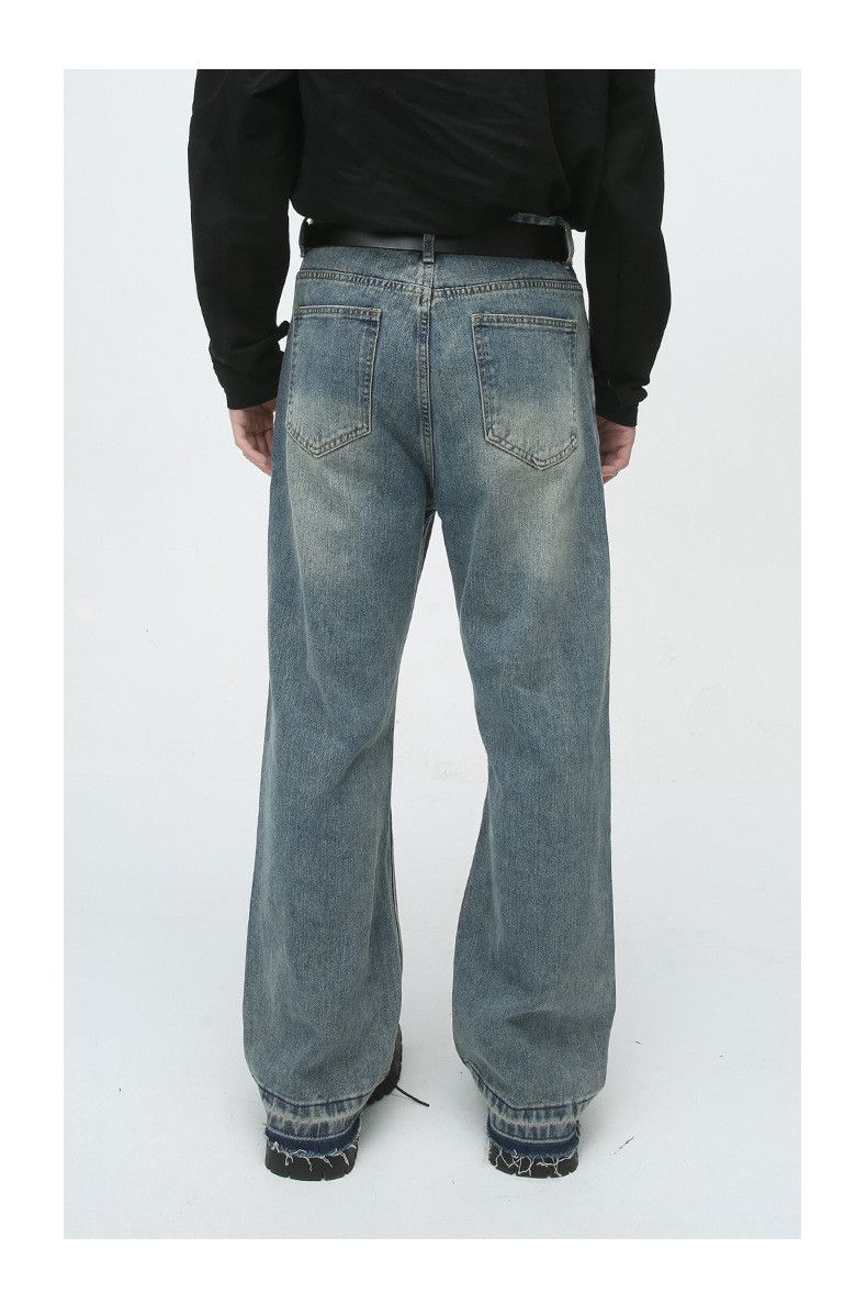 Japanese Brand × Jean Loose straight-leg distressed jeans Size US 32 / EU 48 - 6 Thumbnail