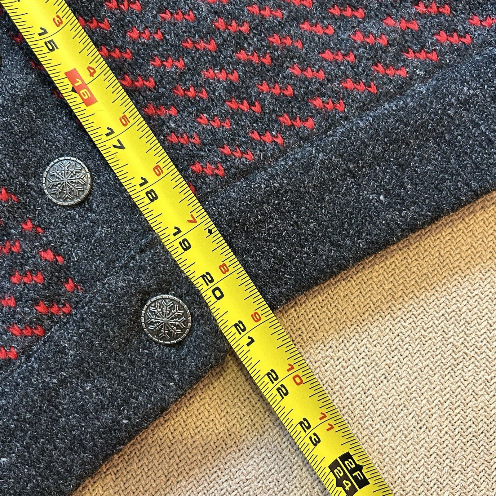 L.L. Bean Vintage 80s Birdseye Heavy Wool Knit Cardigan Sweater Medium Size M / US 6-8 / IT 42-44 - 5 Thumbnail