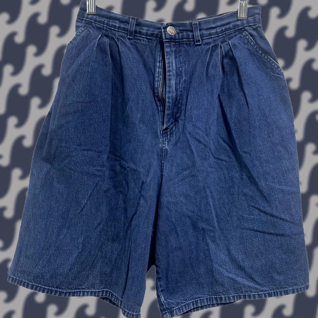 Calvin Klein VINTAGE Calvin Klein Denim Mom Shorts Womens 11/30 High Rise Pleated USA 90s Classic Size 32" / US 10 / IT 46 - 1 Thumbnail