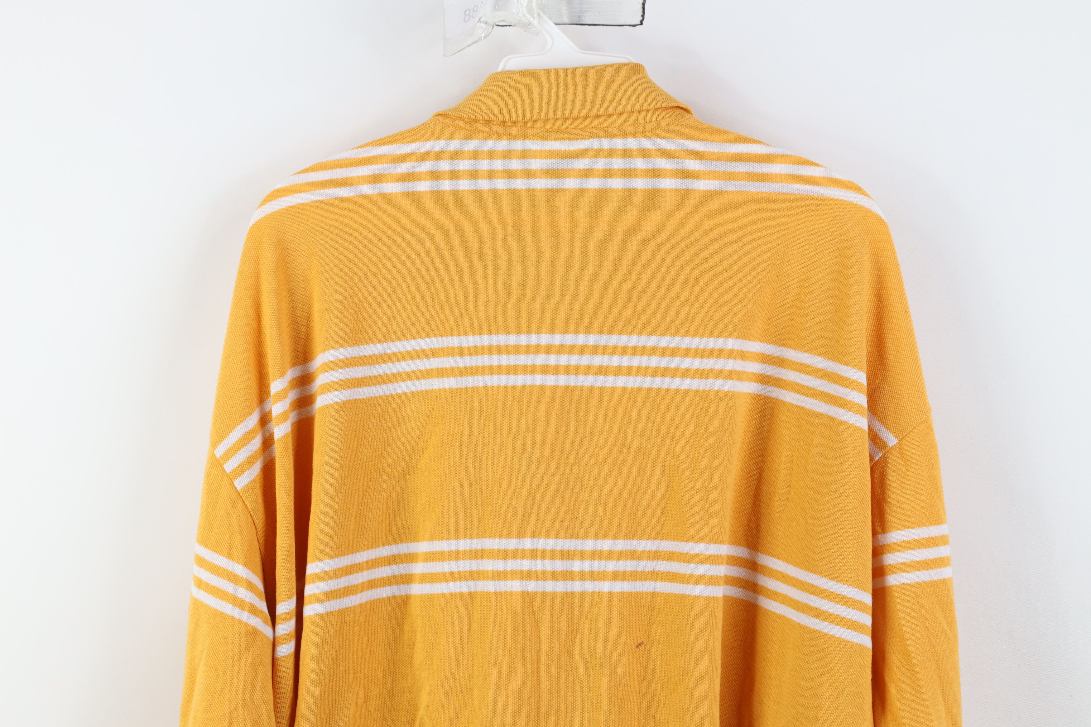 Lacoste Vintage Lacoste Logo Striped Long Sleeve Rugby Polo Shirt Size US XXL / EU 58 / 5 - 12 Thumbnail
