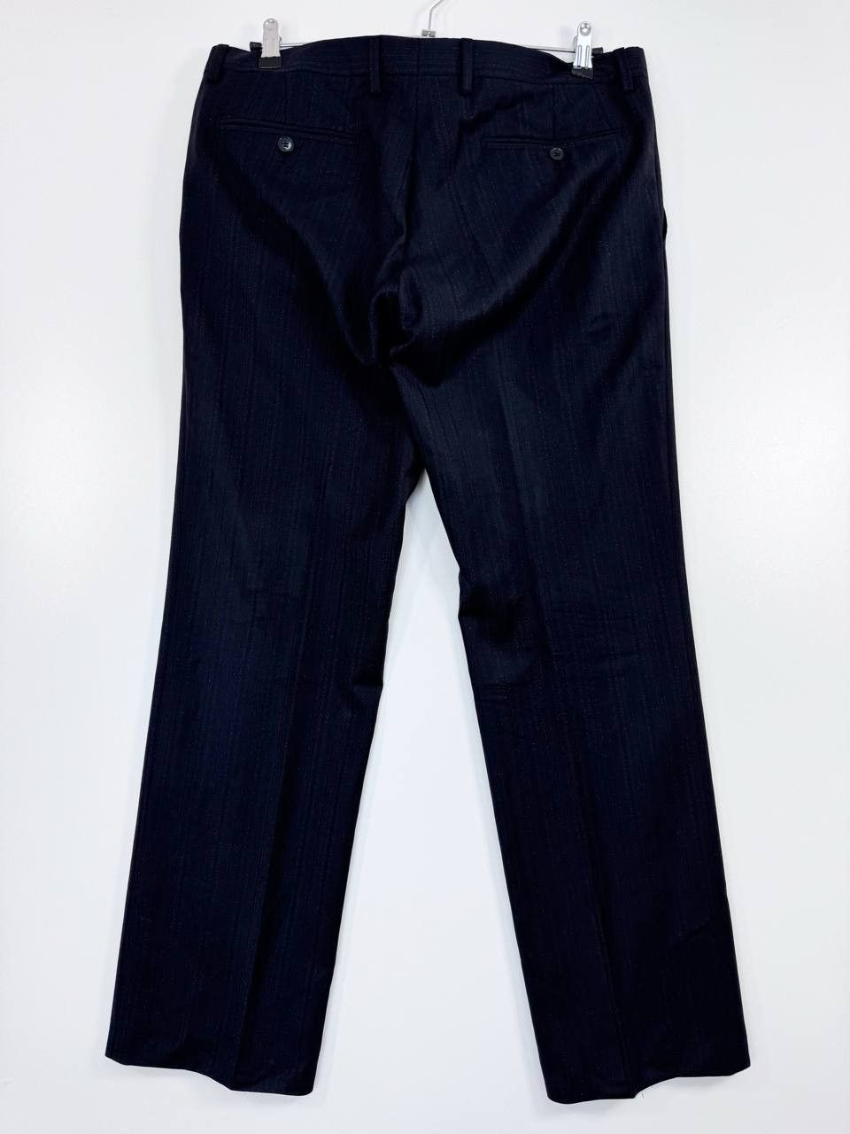 Dolce & Gabbana Dolce Gabbana Dress Pants Navy Striped Virgin Wool 50 L Size US 34 / EU 50 - 7 Thumbnail