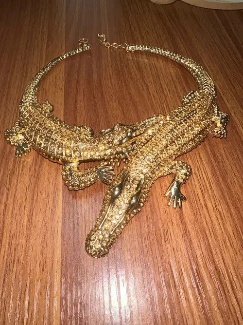 Other Full Crystal Crocodile Necklace Size ONE SIZE - 1 Thumbnail