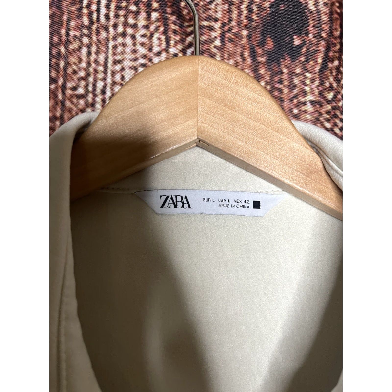 Zara Zara Womens White Long Sleeve Button-Up Size Large 2 Pocket Shirt Womens Size L / US 10 / IT 46 - 3 Thumbnail