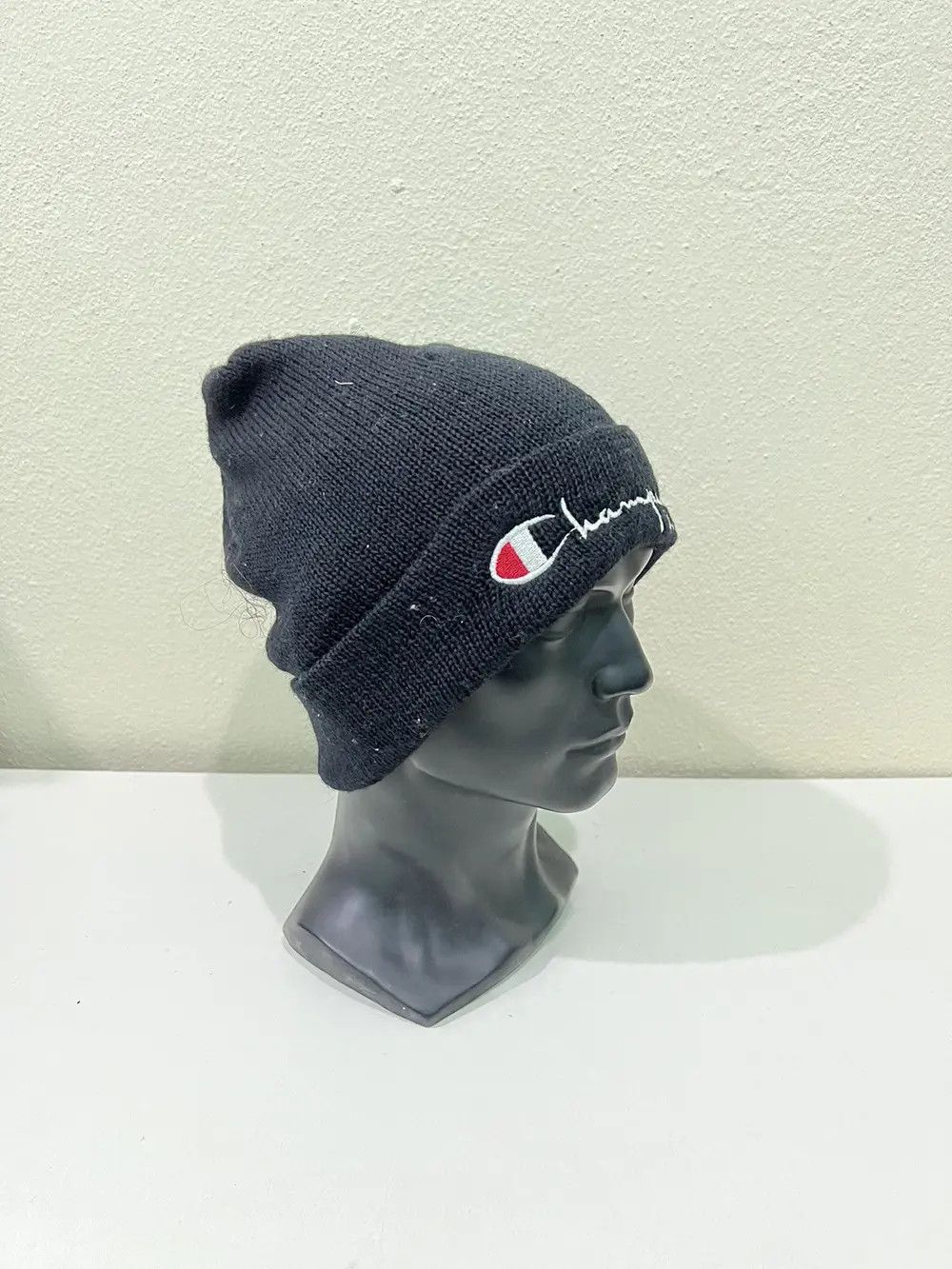 Champion Vintage Champion USA Spell Out Beanie Hat Size ONE SIZE - 4 Thumbnail