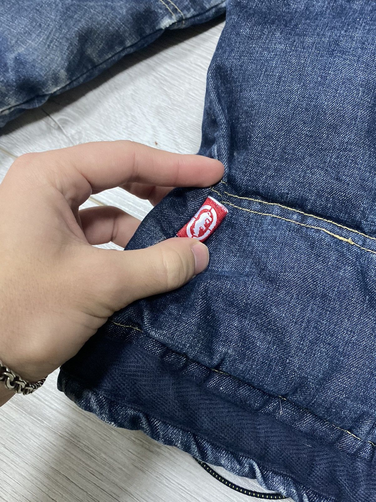 Ecko Unltd. Ecko Unltd Y2K vintage denim puffer down jacket size L Size US L / EU 52-54 / 3 - 11 Thumbnail
