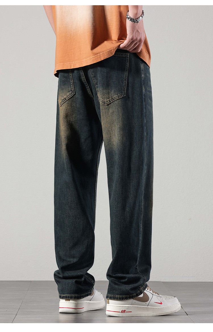 Japanese Brand × Jean Vintage high street loose washed distressed wide-leg jeans Size US 32 / EU 48 - 4 Thumbnail