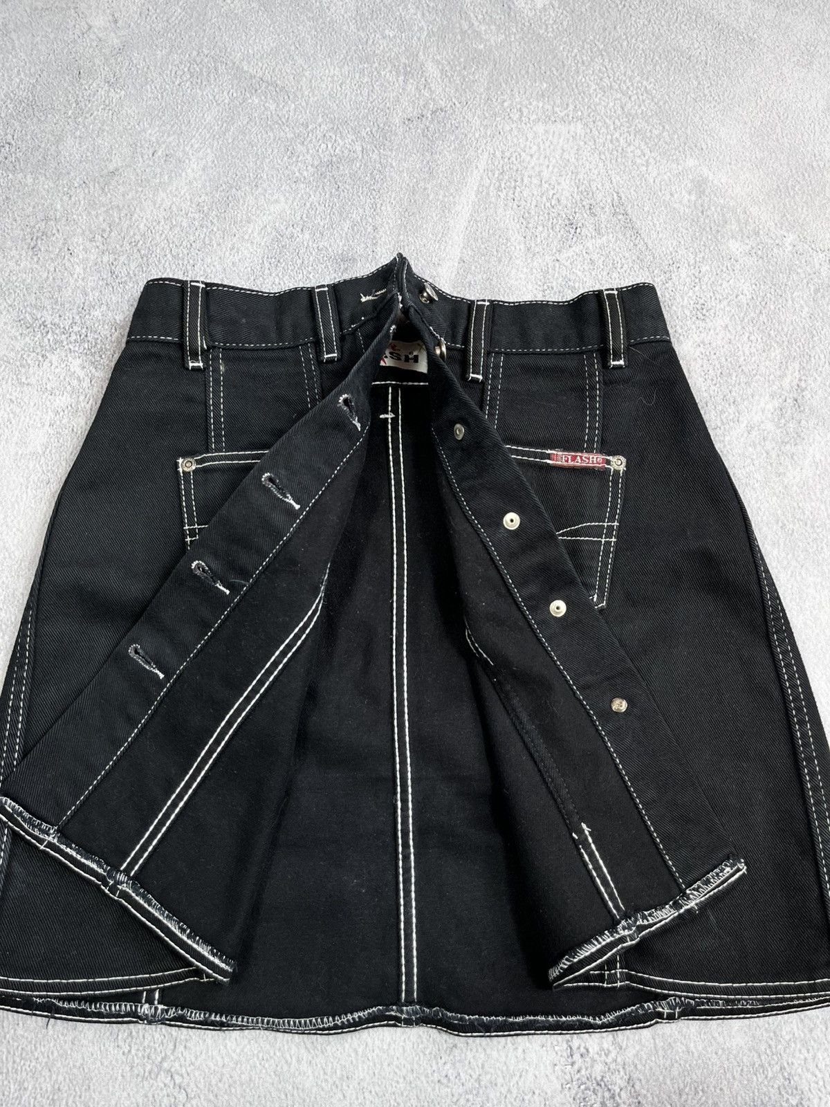 Japanese Brand × Vintage Vintage 90s denim button ups mini skirt 00s style Japanese Size 26" / US 2 / IT 38 - 6 Thumbnail