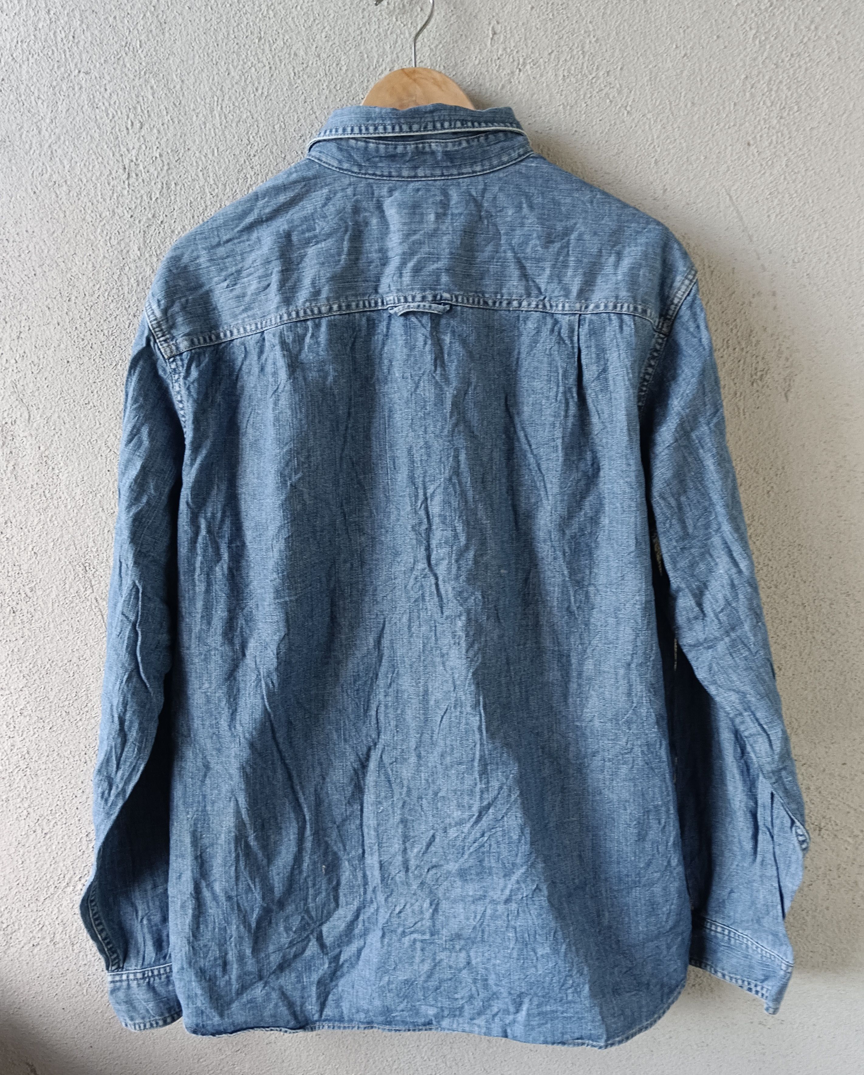 L.L. Bean × Vintage Vintage LL BEAN Denim Shirt Long Sleeve XL Size US XL / EU 56 / 4 - 2 Thumbnail