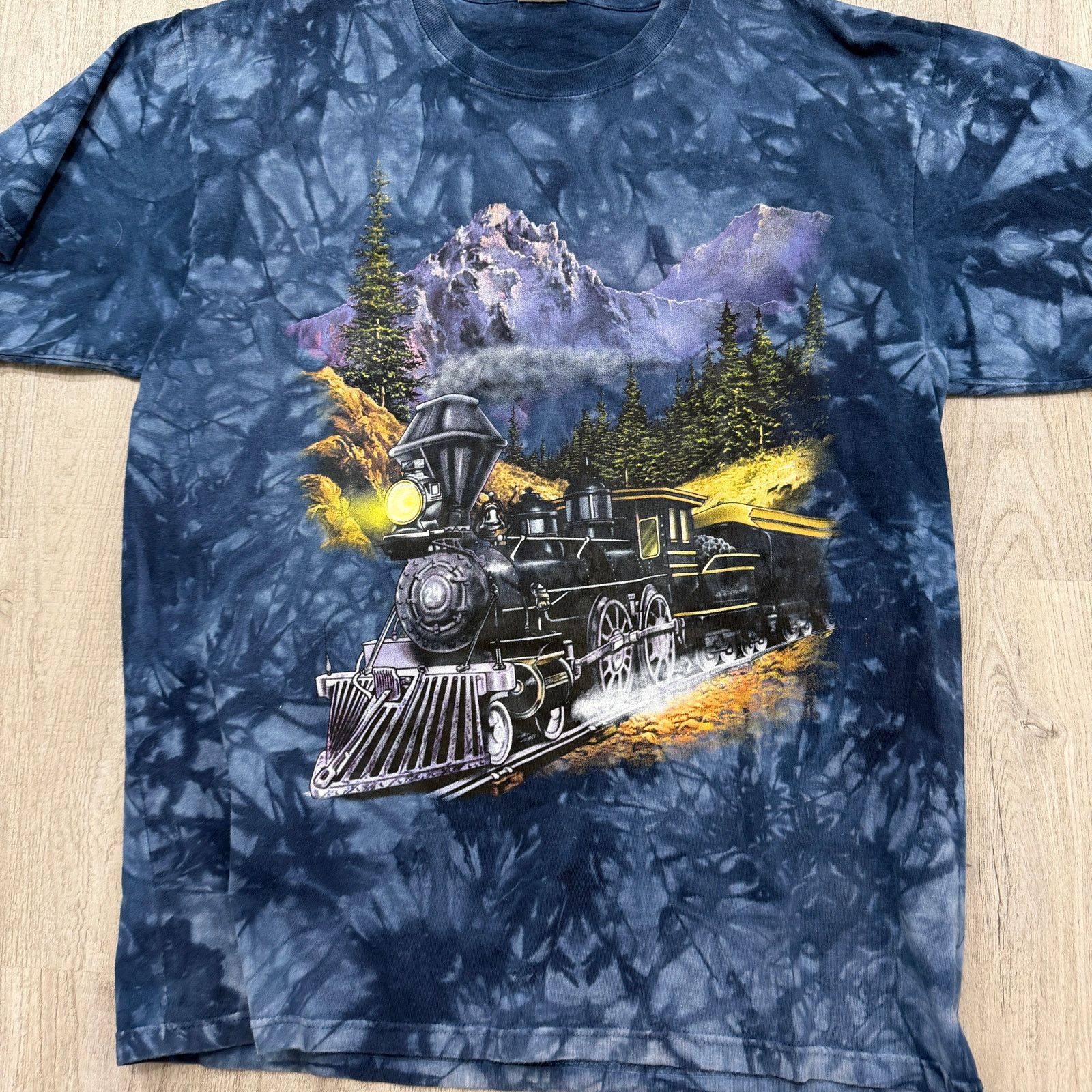 Vintage Vintage Back to Earth Coal Train Shirt Men's Large Blue 90s Size US L / EU 52-54 / 3 - 2 Thumbnail
