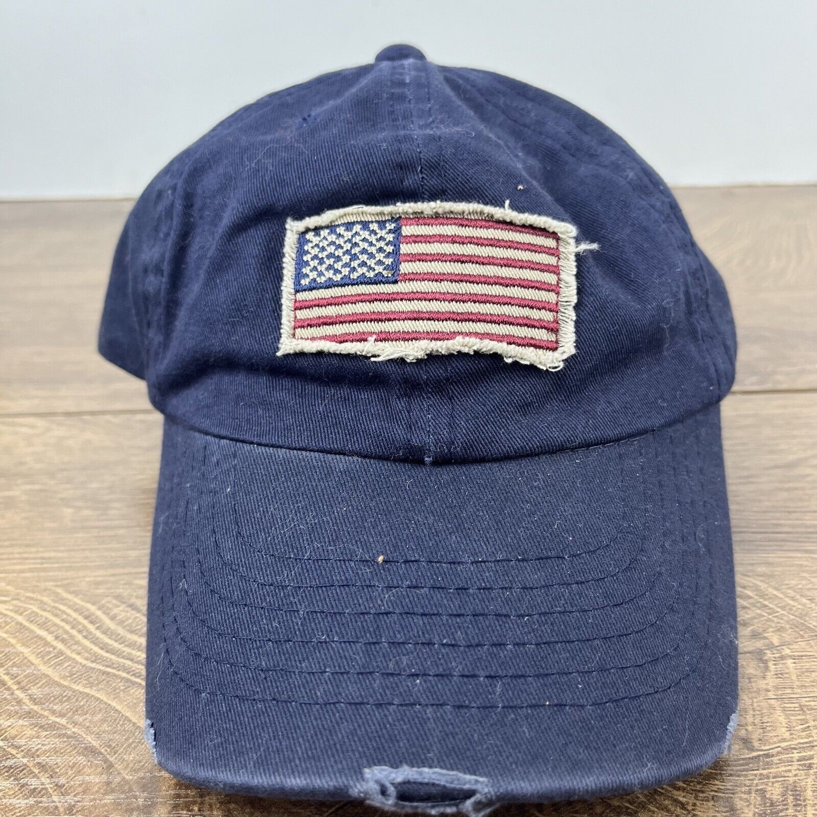 Other American Flag Patch Hat USA Flag Hat Blue Adjustable Hat Blu Size ONE SIZE - 4 Thumbnail