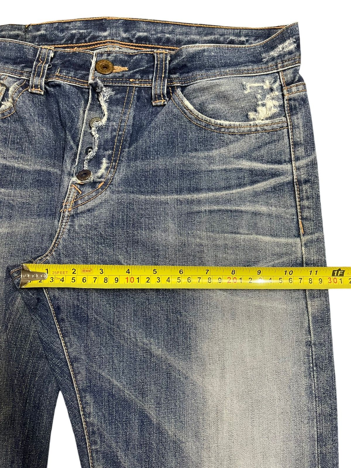Denime Vintage Japanese A.V.H Bleached Style Distress Loose Jeans Size US 34 / EU 50 - 15 Thumbnail