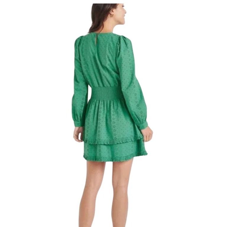 Splendid Splendid X Cellajaneblog Green Eyelet Smocked Waistband Mini Size XS / US 0-2 / IT 36-38 - 2 Thumbnail