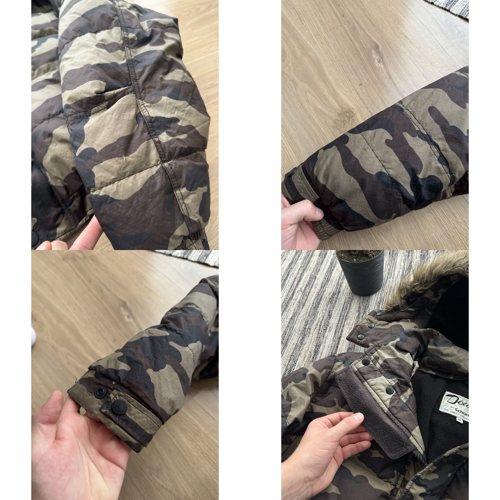 Schott VINTAGE Schott NYC MILITARY DOWN CAMO BOMBER JACKET FAUX FUR FLEECE Size M MEN Size US M / EU 48-50 / 2 - 9 Thumbnail