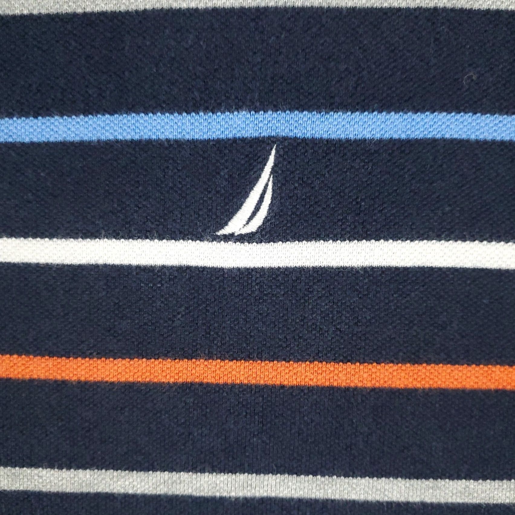 Nautica VINTAGE Nautica Polo Shirt Mens XL Blue Striped Short Sleeve Casual Cotton 90s Classic Mens Size US XL / EU 56 / 4 - 2 Thumbnail