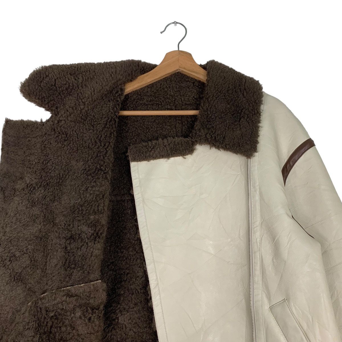 Japanese Brand MURUA Asymmetrical Sherpa Jacket #0506-C23 Size US S / EU 44-46 / 1 - 10 Thumbnail