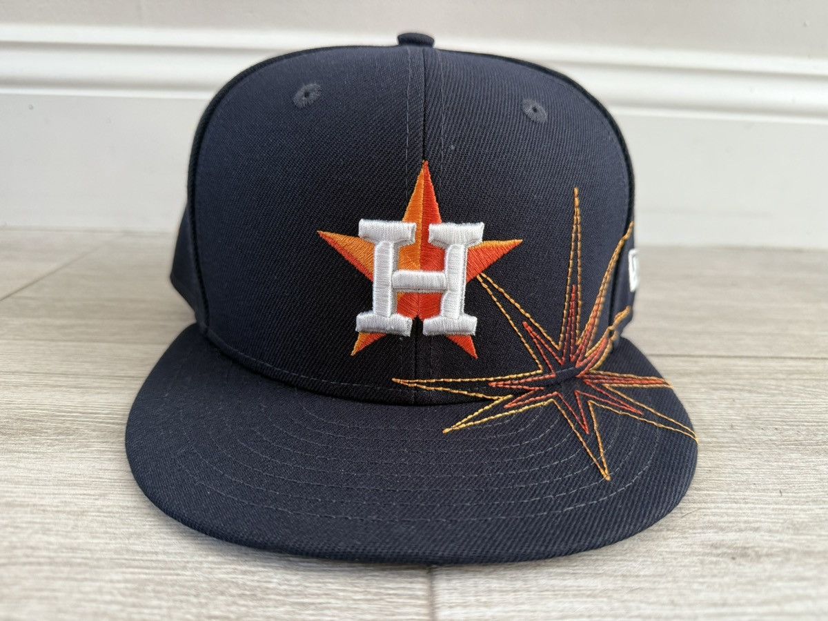 New Era Houston Astros New Era Solar Stars Black Grey Fitted 7 3/8 Size ONE SIZE - 1 Thumbnail