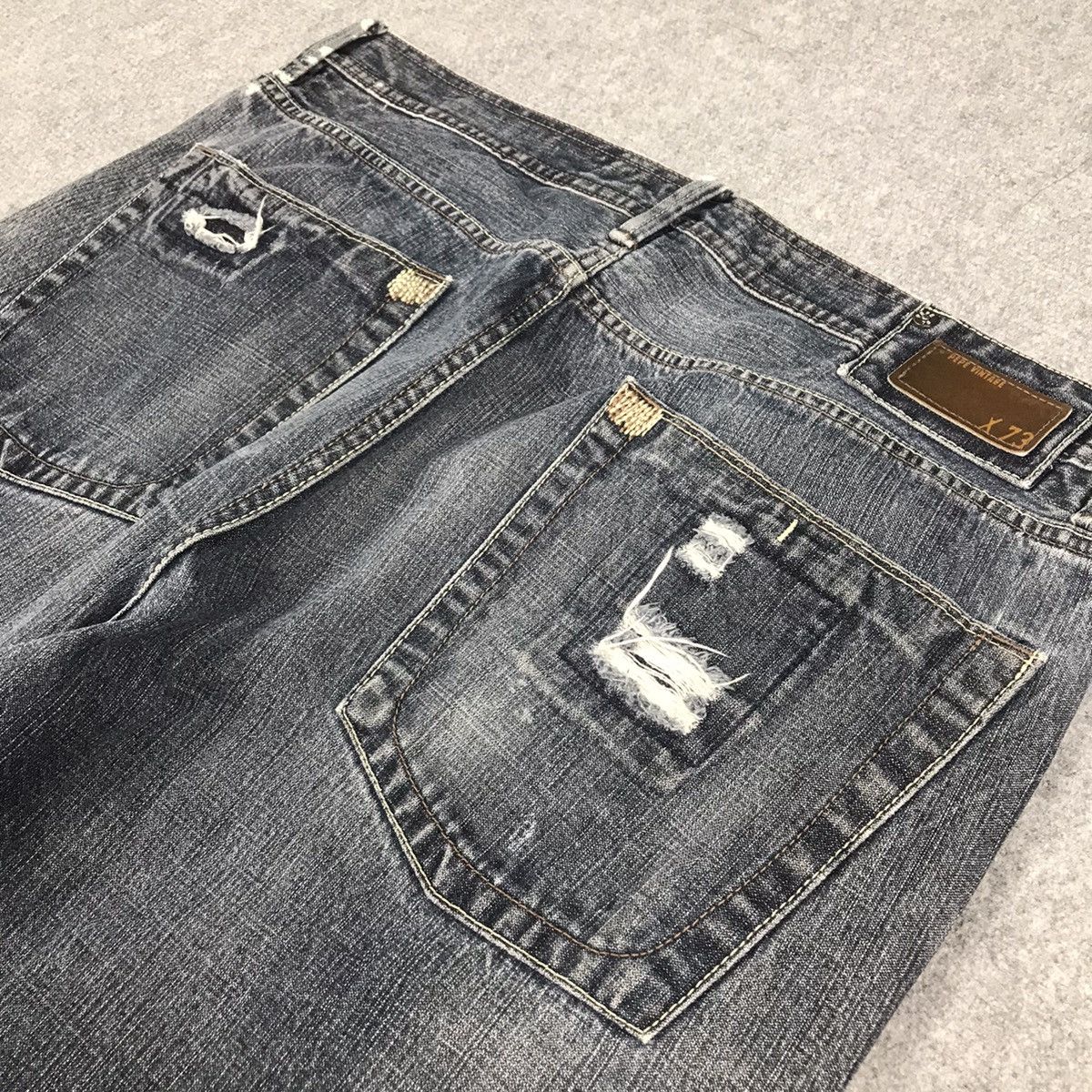 Japanese Brand RIPPED DISTRESSED PEPE JEANS BAGGY PANTS Size US 38 / EU 54 - 12 Thumbnail