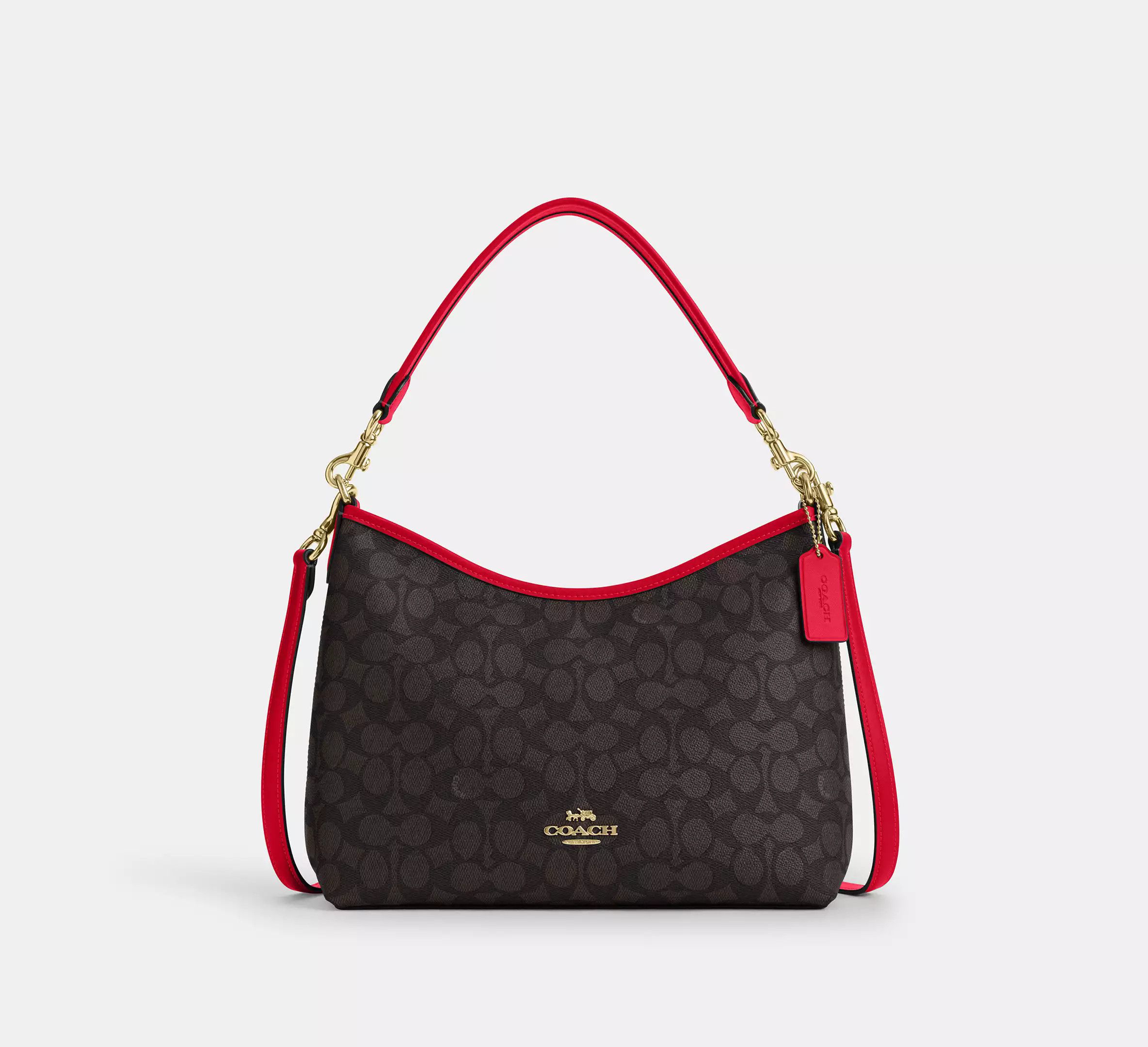 Coach Laurel Shoulder Bag In Signature Canvas CV975 Size ONE SIZE - 7 Thumbnail