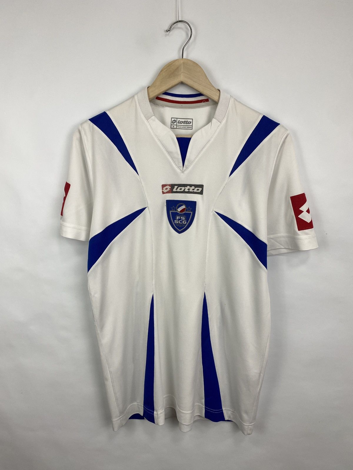 Lotto Sport Vintage 2006 Yugoslavia Lotto Jersey Soccer T-Shirt Rare Y2K Size US M / EU 48-50 / 2 - 2 Thumbnail