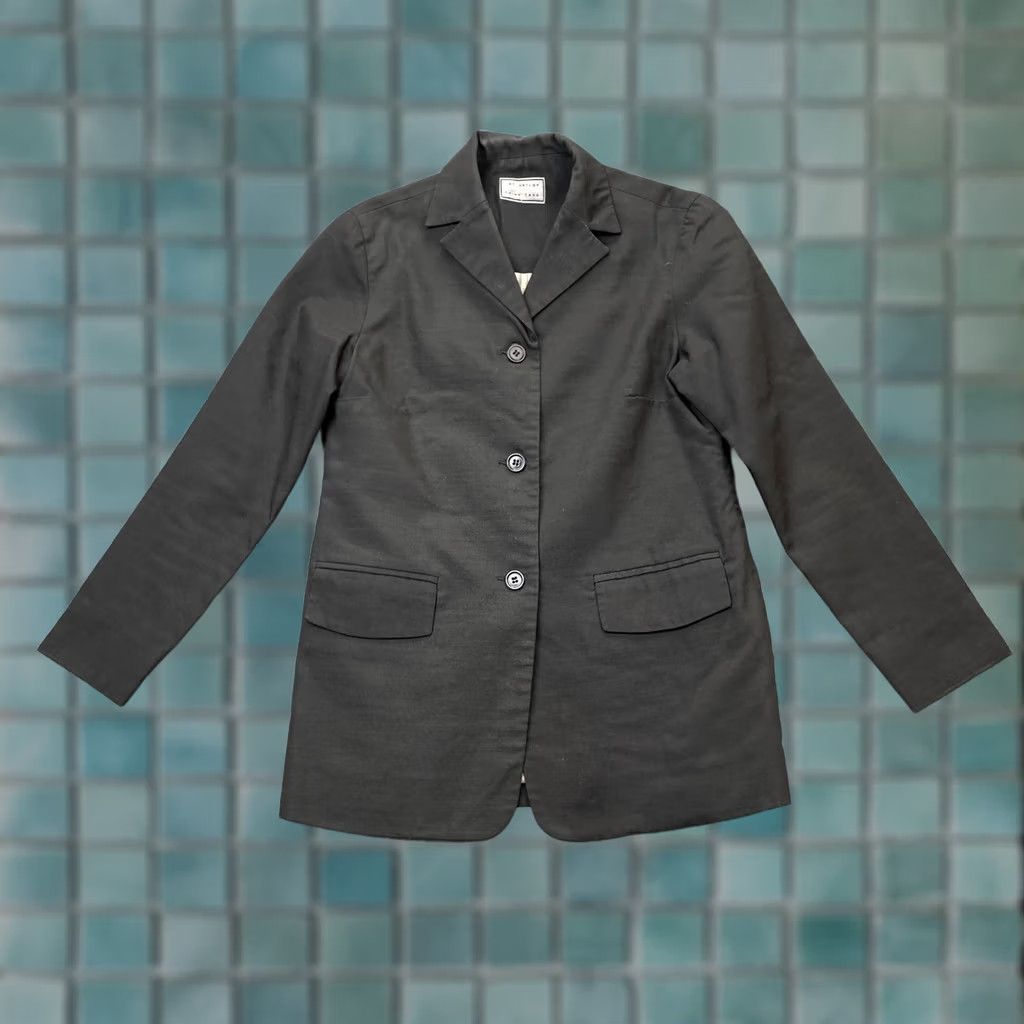 Vintage VINTAGE Lat Naylor Think Tank Jacket Womens Regular Gray Wool Blend Formal Blazer Coat 4 Button Collared Lined Pinch? Size S / US 4 / IT 40 - 1 Thumbnail