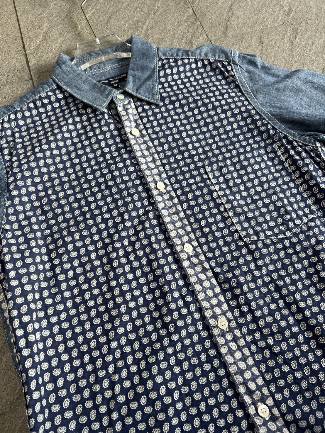 Comme des Garcons Comme des Garçons Homme denim shirt paisley pattern Size US XS / EU 42 / 0 - 4 Thumbnail