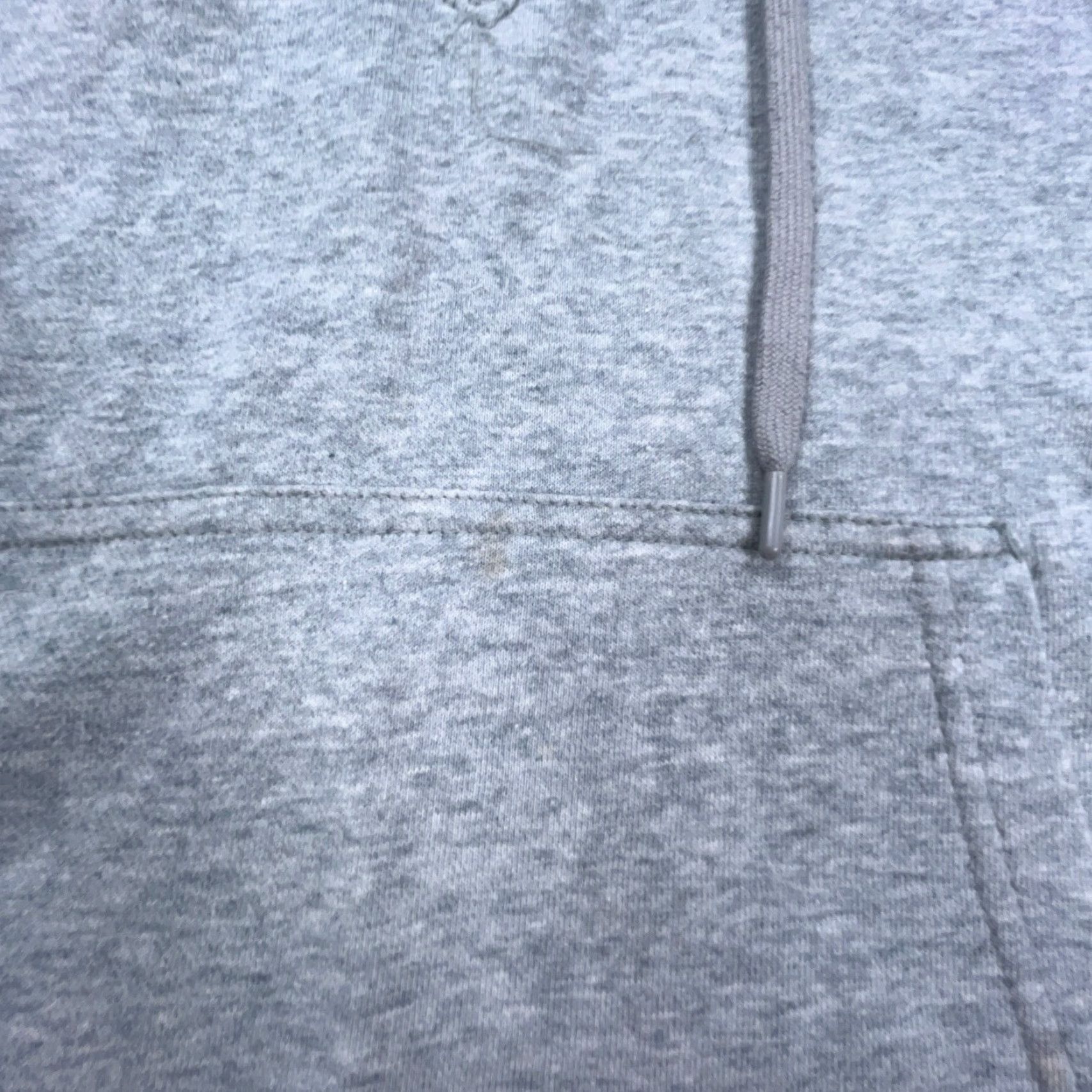 Nike Nike Hoodie Women's Medium Gray Sweatshirt Swoosh V-Neck Fleece Pockets Logo Embroidered Pullover All Seasons Casual Activewear Size M / US 6-8 / IT 42-44 - 3 Thumbnail