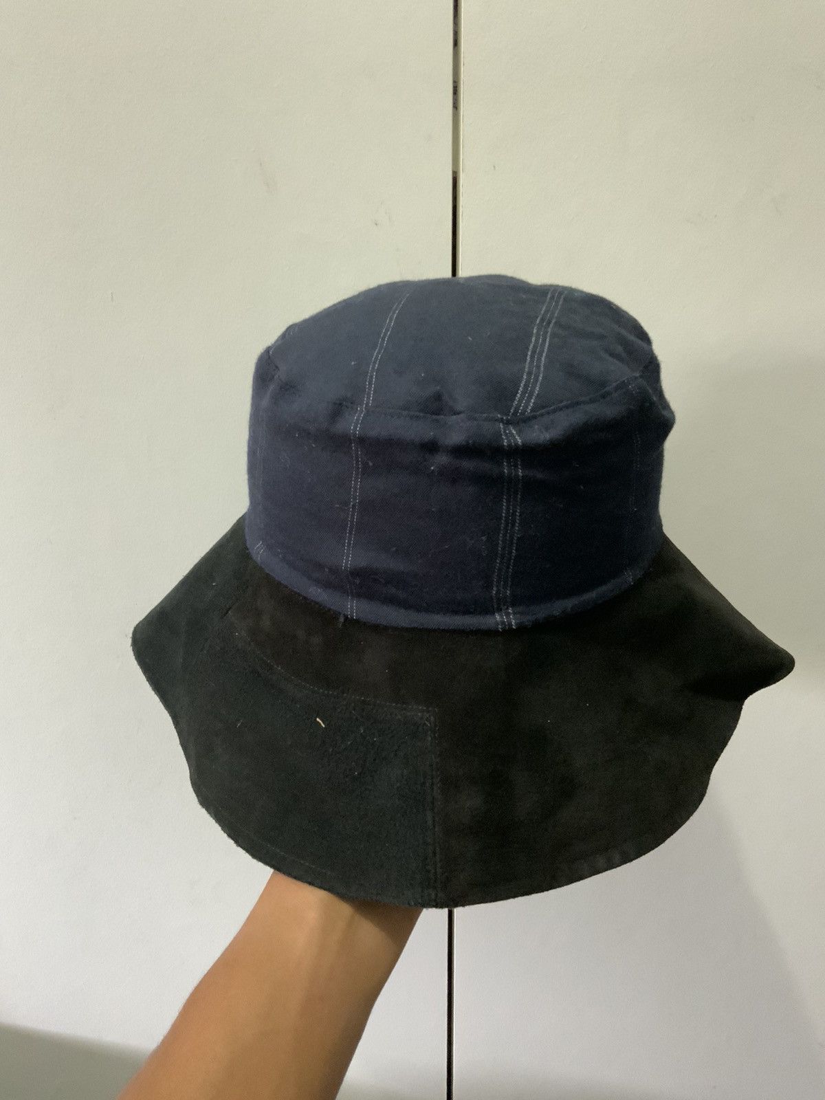 Genuine Leather Suade Leather Bucket Hat Size ONE SIZE - 8 Thumbnail