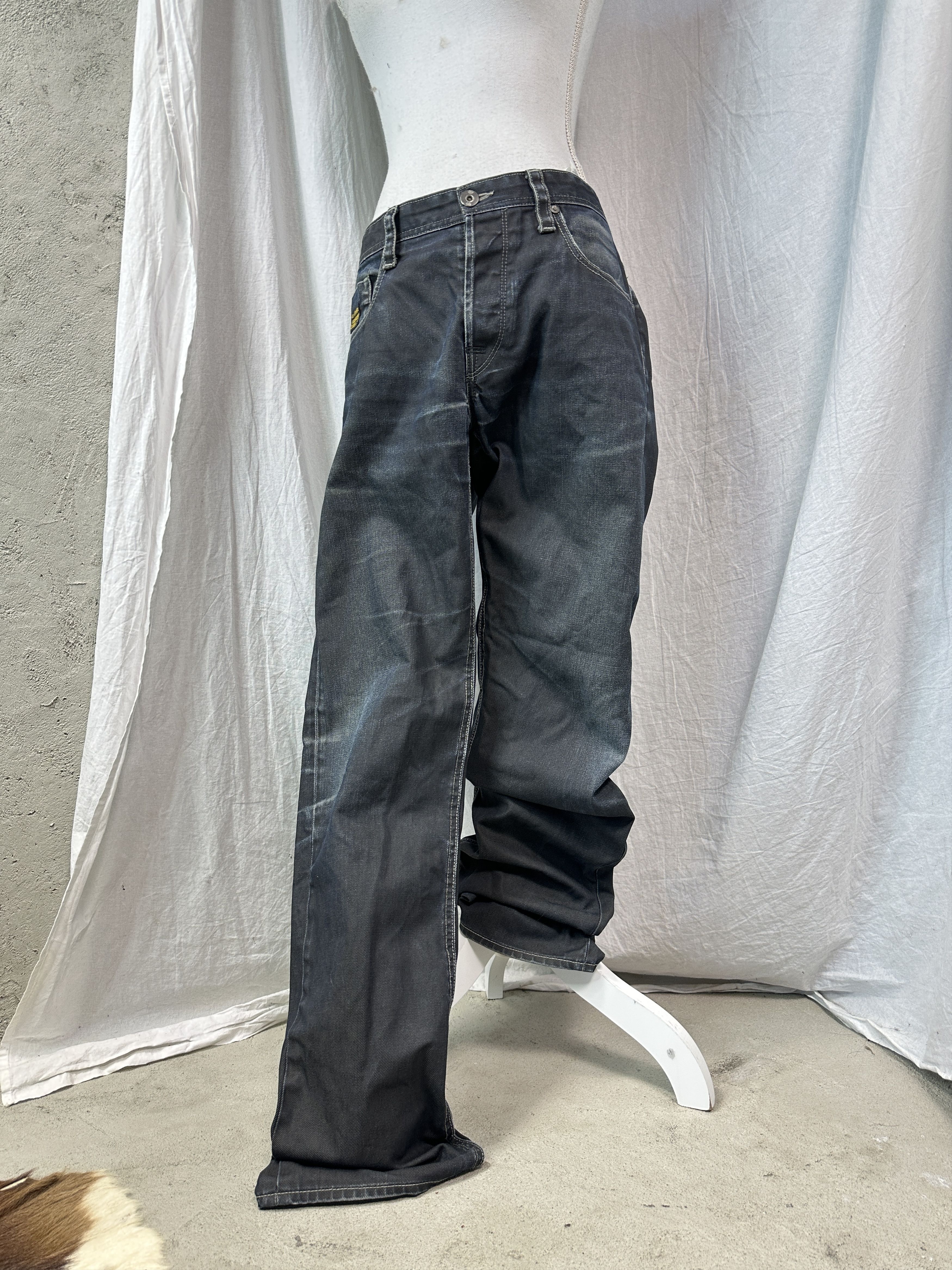 G-Star Vintage Streetwear Denim Waxed G-Star Jeans Y2K Size US 33 - 1 Thumbnail