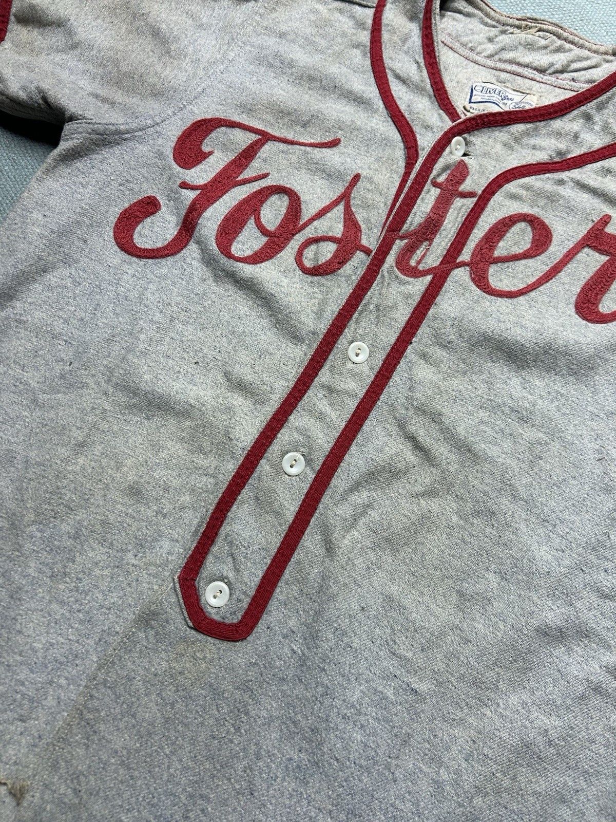 Vintage 1940 wool baseball uniform jersey grocery store chain stitch Size US L / EU 52-54 / 3 - 7 Thumbnail
