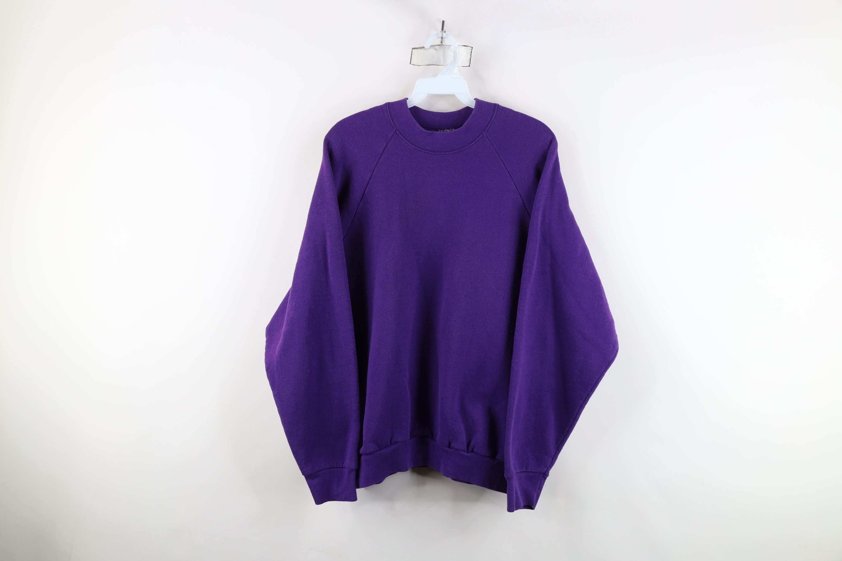 Vintage Vintage 90s Streetwear Heavyweight Sweatshirt Purple USA Size XL / US 12-14 / IT 48-50 - 1 Thumbnail
