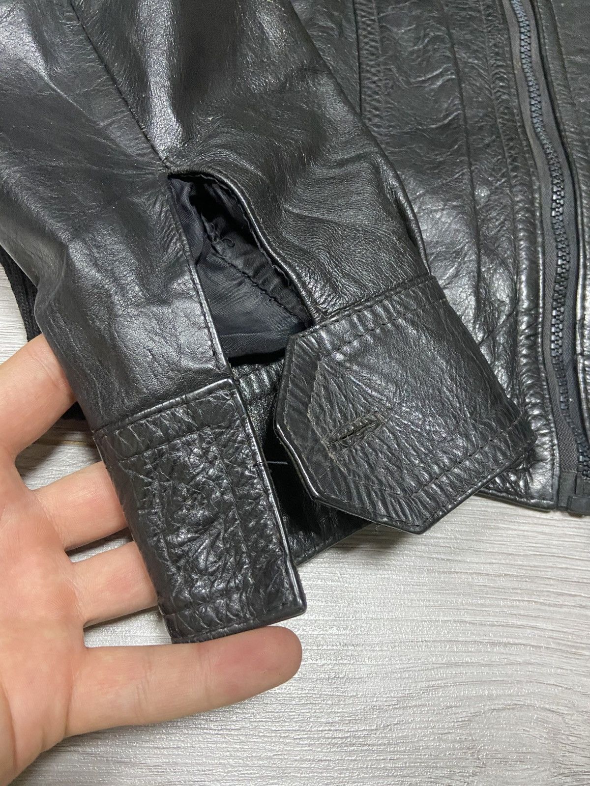 Genuine Leather Leather bomber jacket vintage zip Size US S / EU 44-46 / 1 - 7 Thumbnail