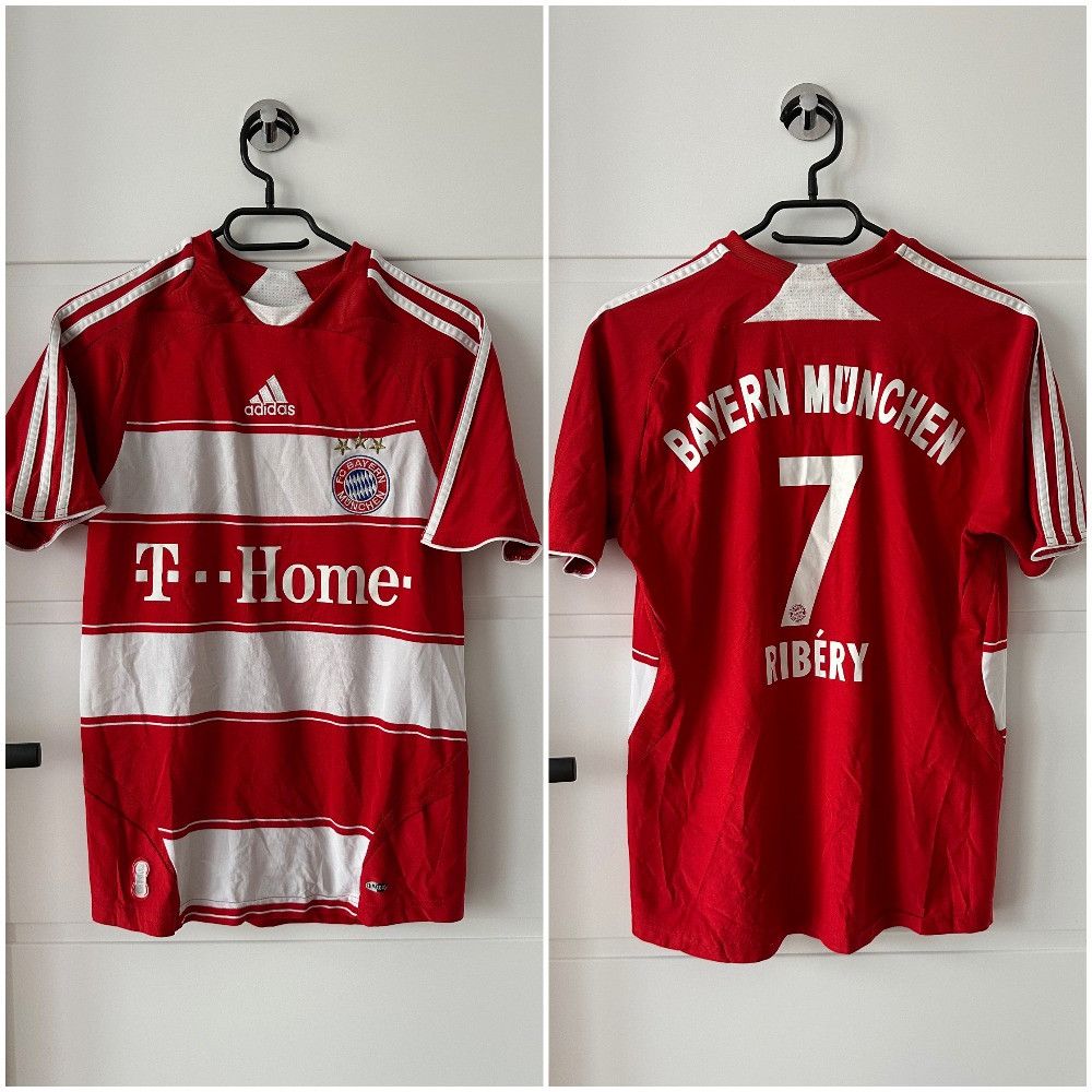 Adidas 2007 Adidas Bayern Munich Munchen # 7 RIBERY soccer jersey Size US S / EU 44-46 / 1 - 1 Thumbnail