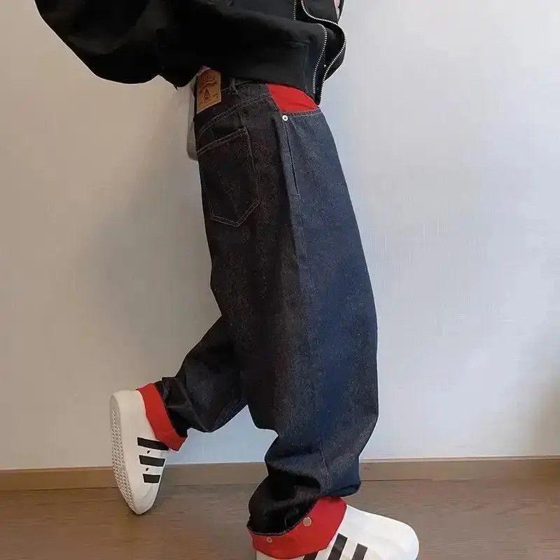 Japanese Brand Avant garde colorblock loose baggy jeans pants Size US 32 / EU 48 - 2 Thumbnail