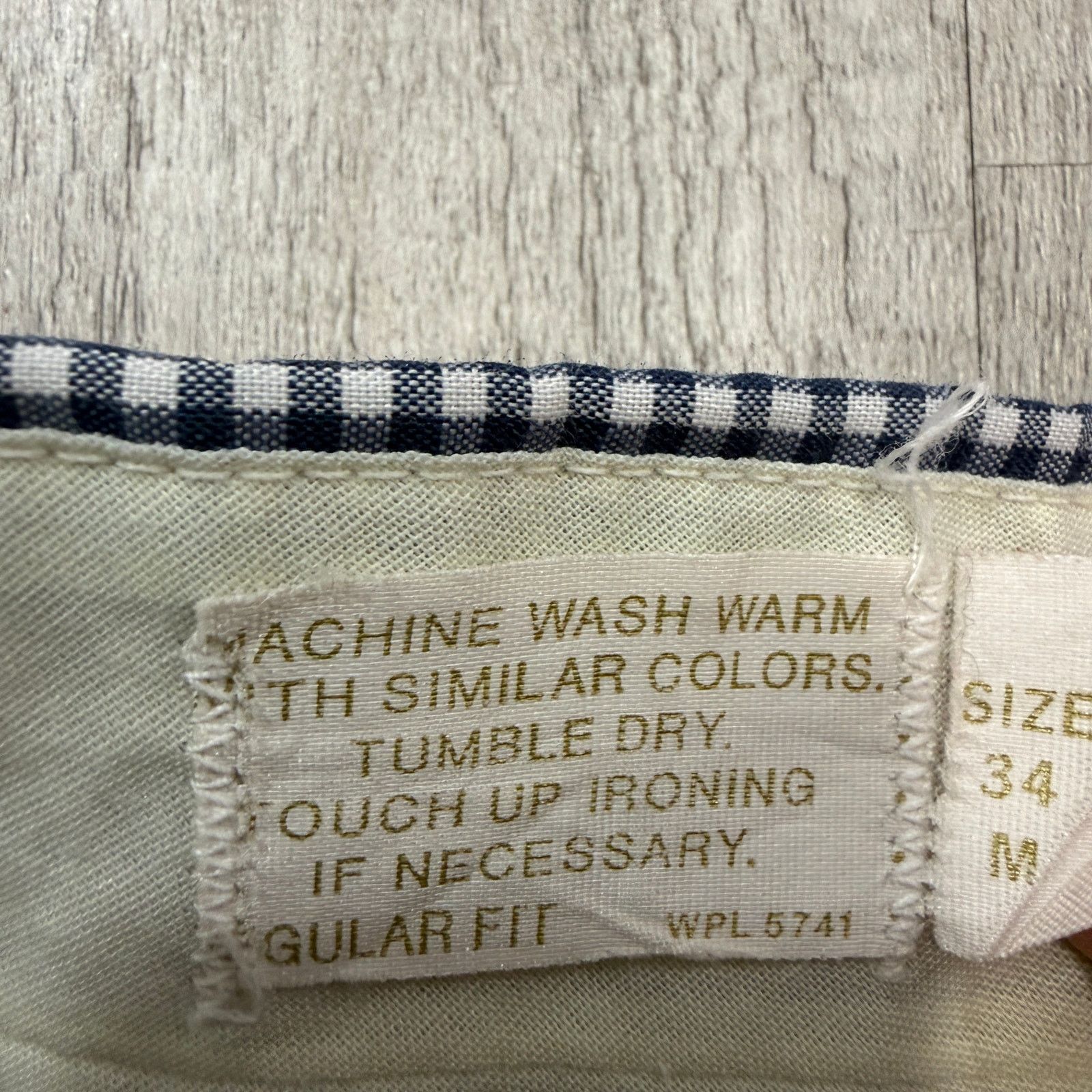Vintage Vintage Gingham Plaid Pants Men's 34 (Fits 34x31) Blue White Size US 34 / EU 50 - 3 Thumbnail