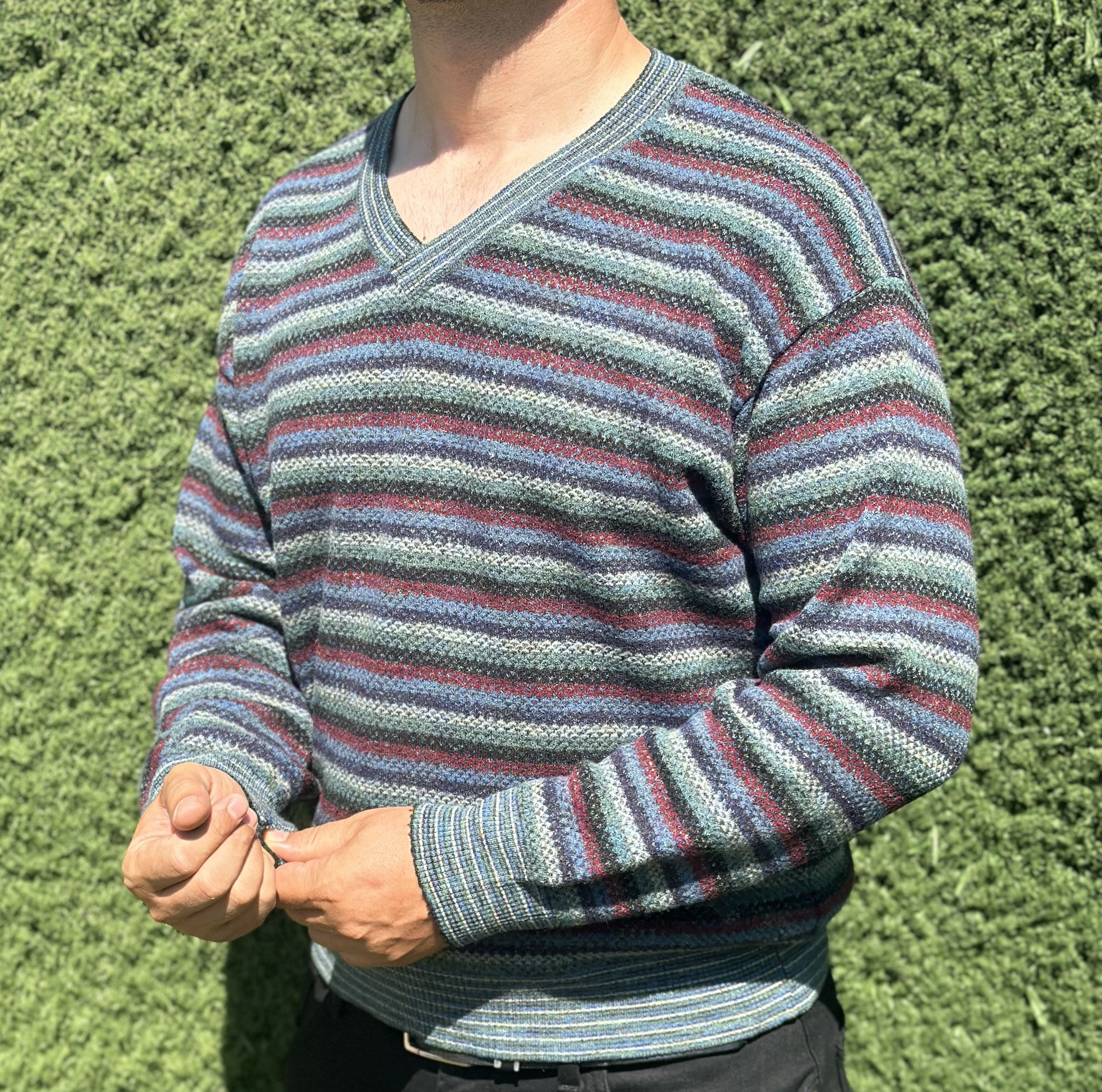 Missoni Missoni Sport Rainbow 3D Striped Pullover Cosby Size 54 L Size US L / EU 52-54 / 3 - 6 Thumbnail