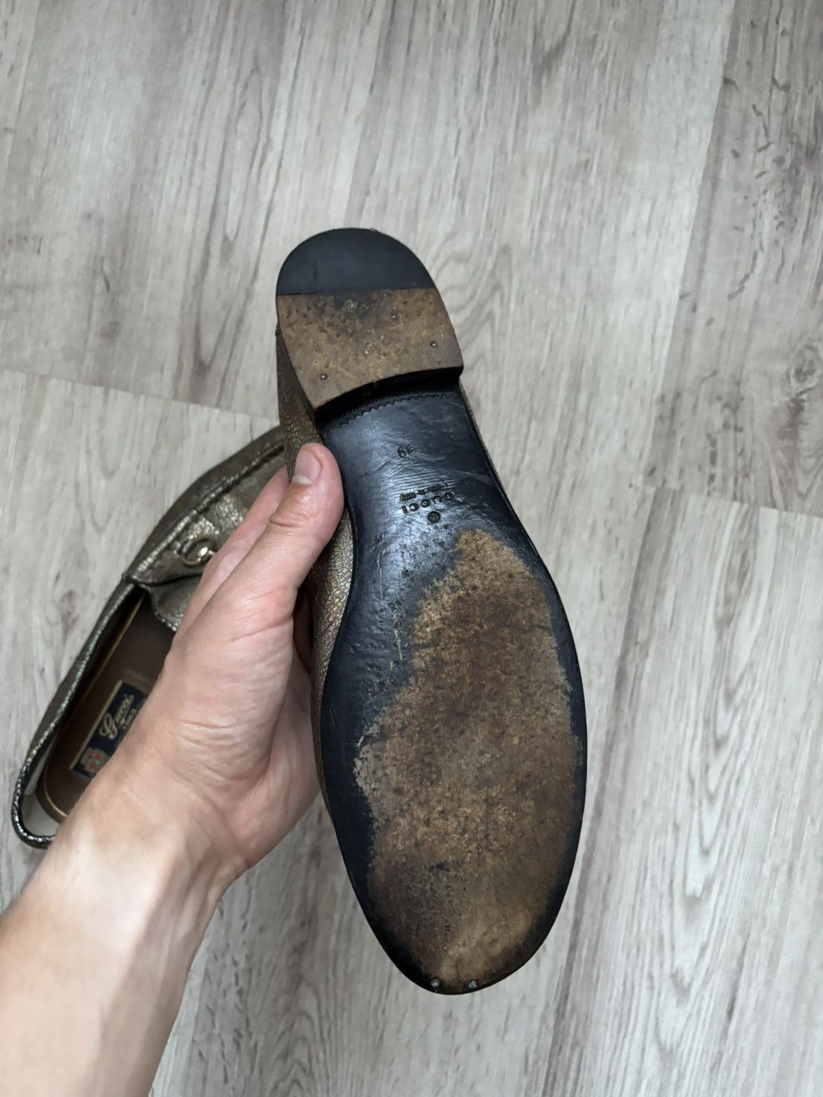Gucci Gucci Multicolor Foil Leather Horsebit Loafers Women EU 39 Size US 8 / IT 38 - 22 Thumbnail