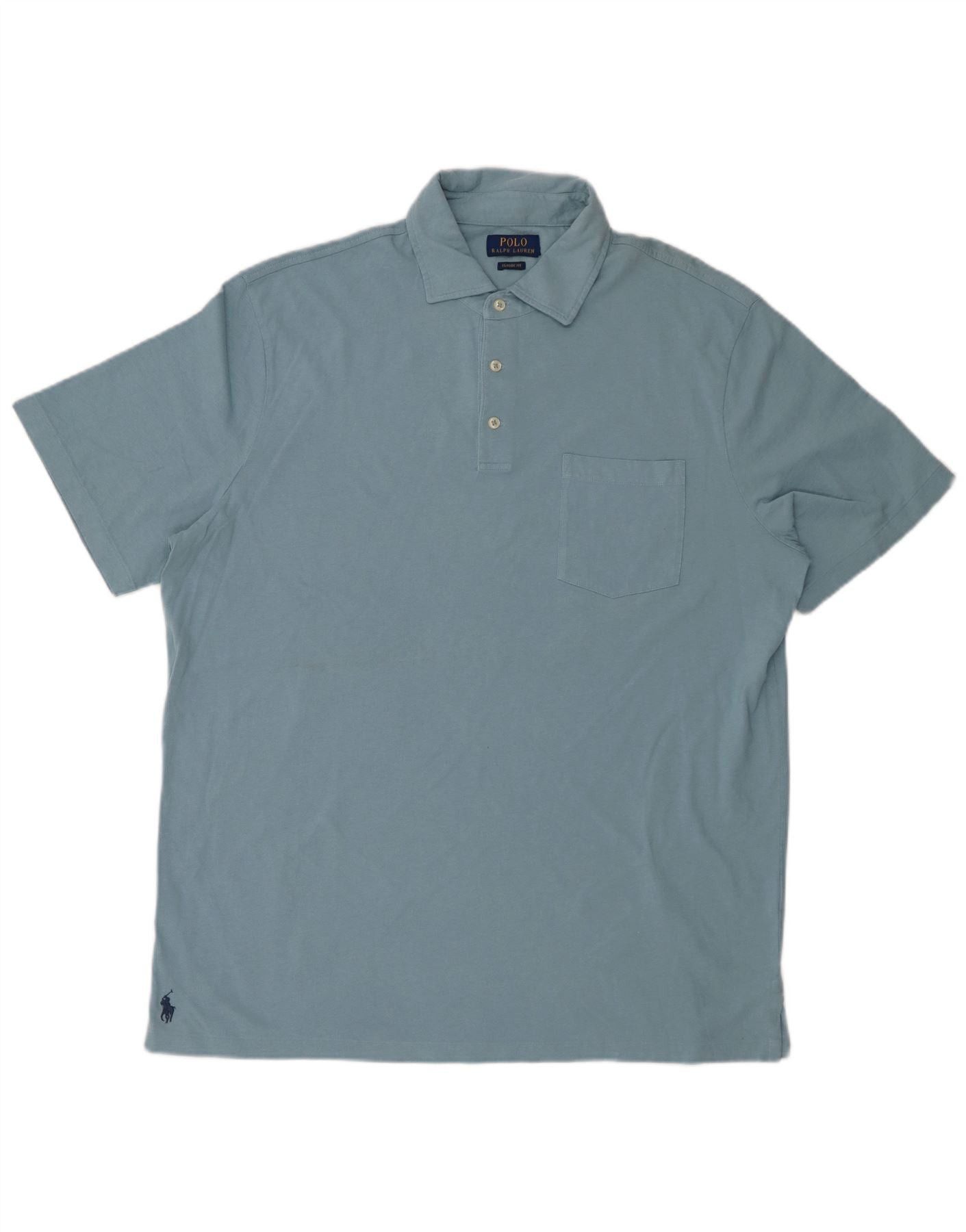 Polo Ralph Lauren Mens Classic Fit Polo Shirt XL Blue Size US XXL / EU 58 / 5 - 1 Thumbnail