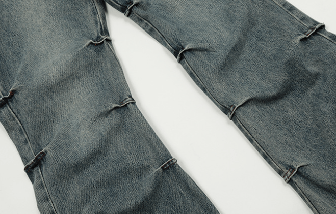 Japanese Brand × Jean Fashionable street washed loose men's flared jeans Size US 32 / EU 48 - 6 Thumbnail