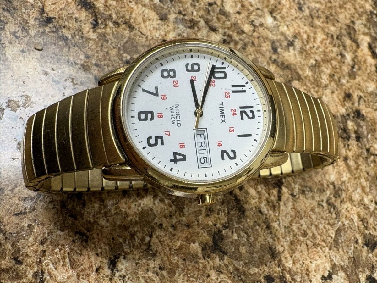 Timex Timex Easy Reader Mens Watch 35mm Gold Tone T2N092 Indiglo Size ONE SIZE - 2 Thumbnail