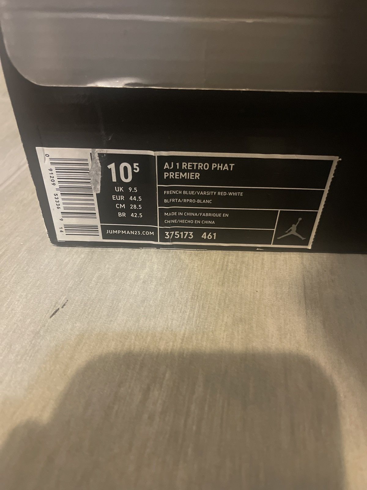 Jordan Brand Nike Air Jordan 1 French Blue Phat 2009 Premier Size US 10.5 / EU 43-44 - 10 Thumbnail
