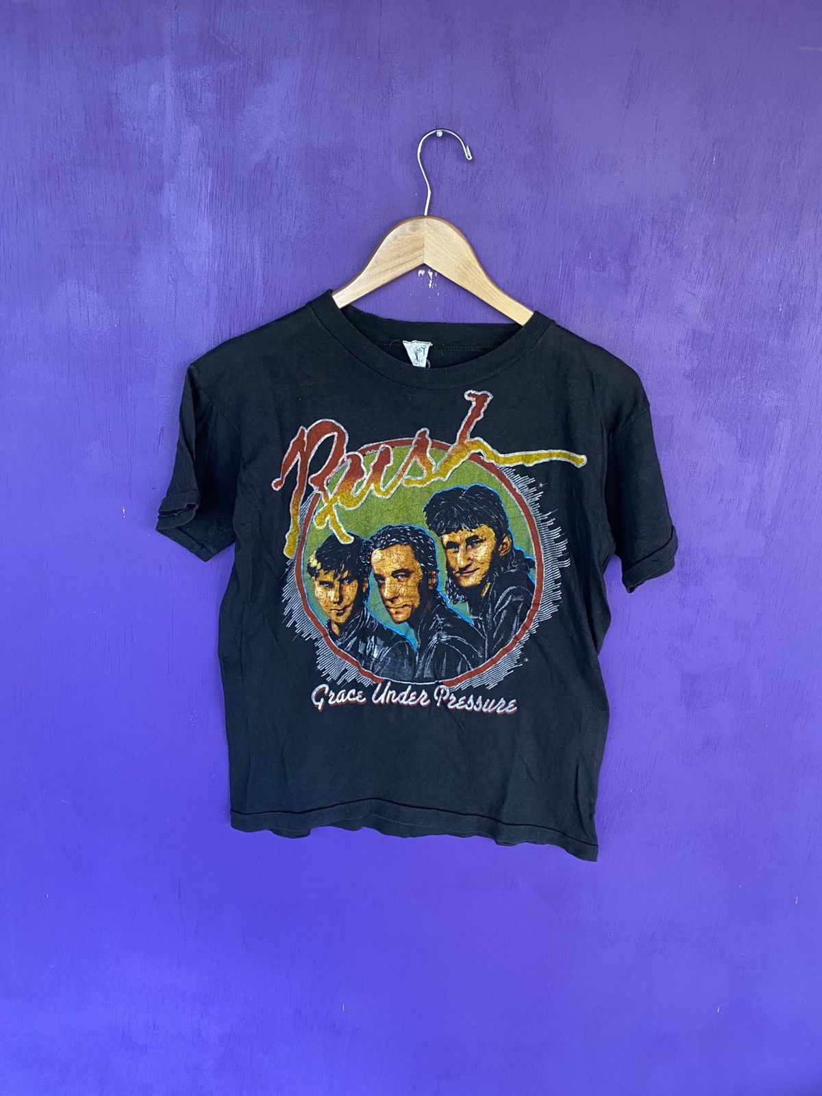 Band Tees Vintage 80s Rush grace under pressure tour tee Size US M / EU 48-50 / 2 - 1 Thumbnail